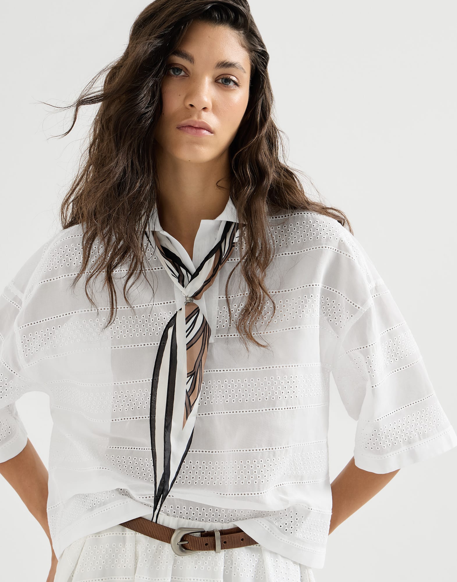1180-cotton-organza-broderie-anglaise-cropped-polo-4.jpg Cotton organza broderie anglaise cropped polo