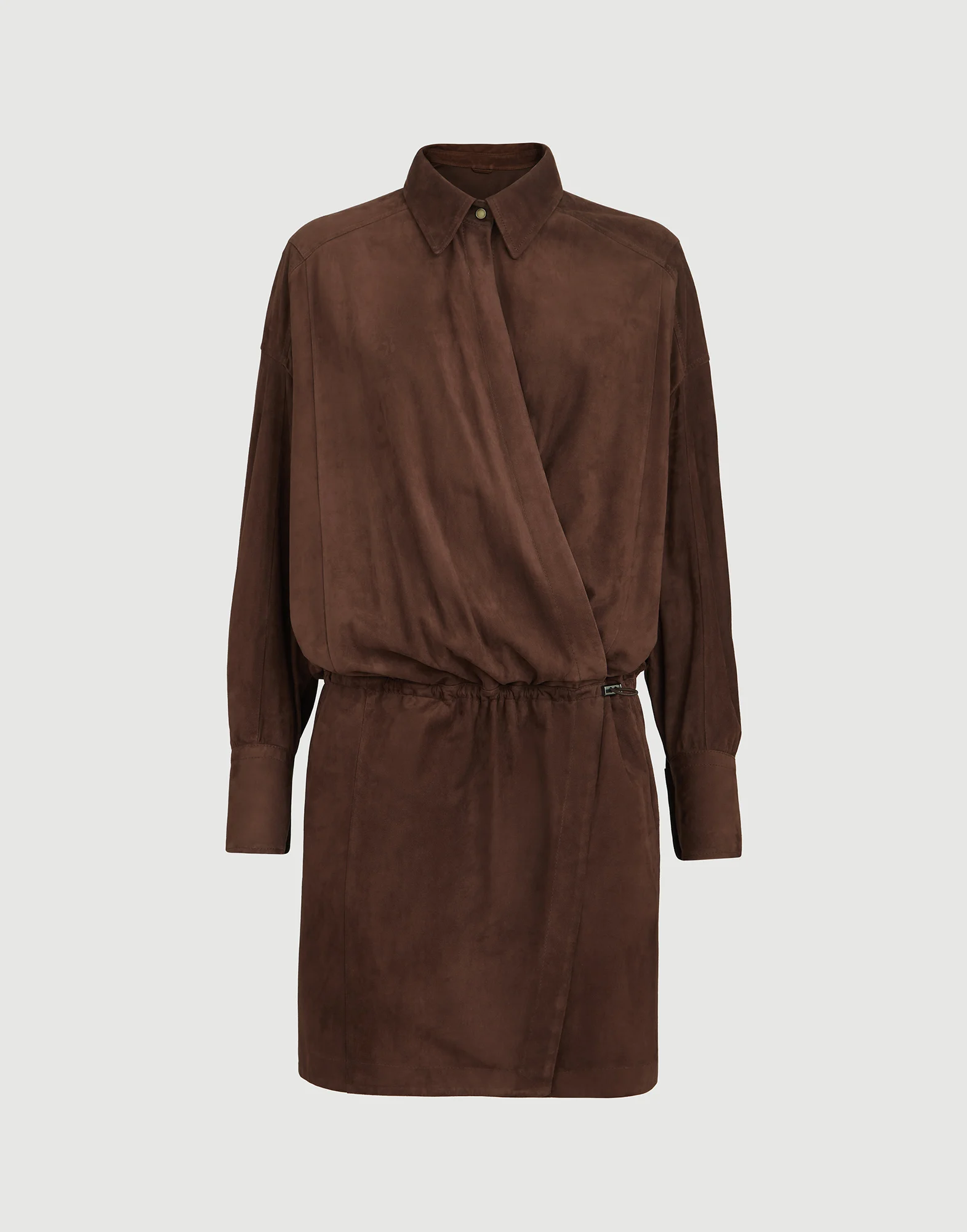 Suede shirt dress