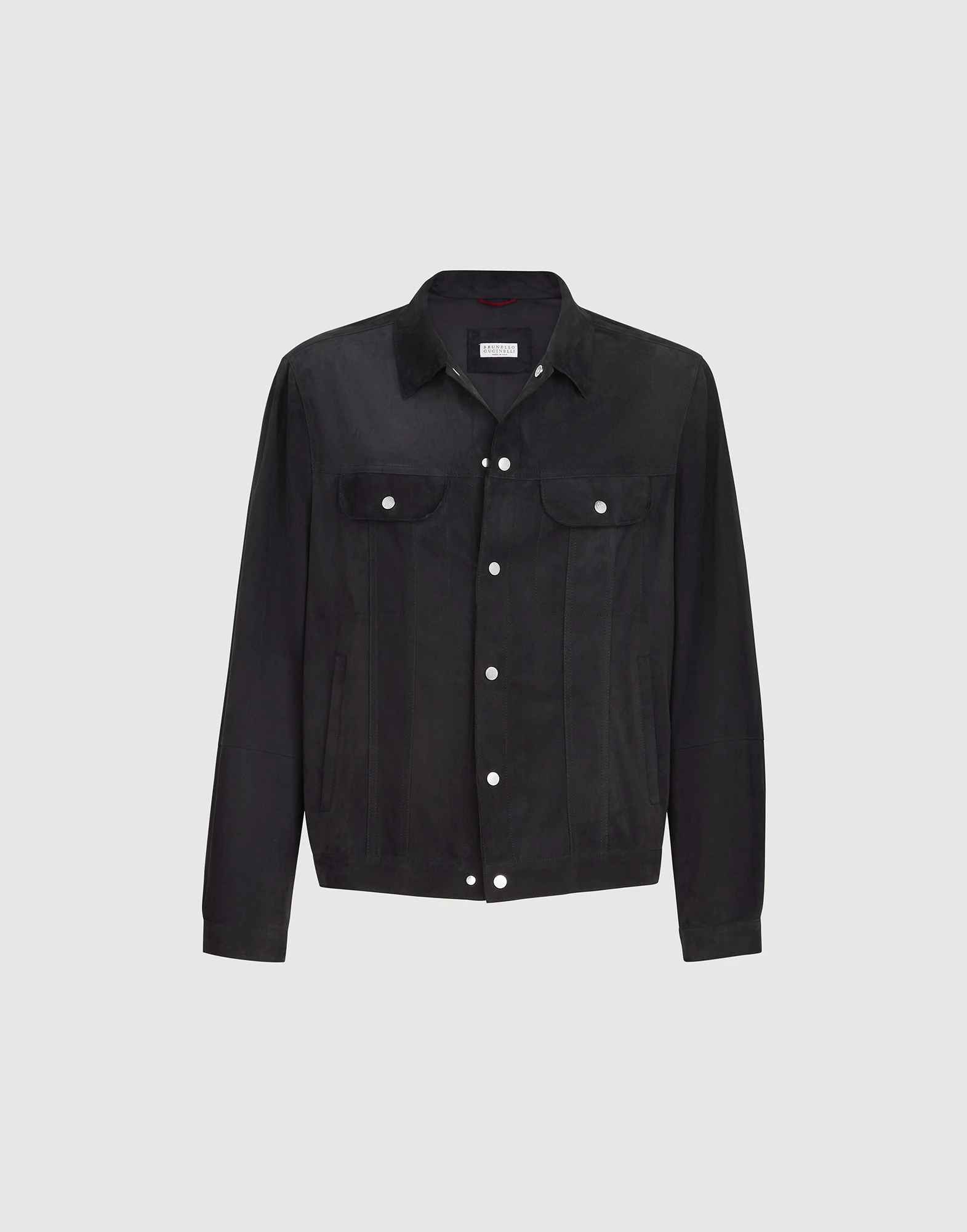 Chaqueta cuatro bolsillos de piel de ante