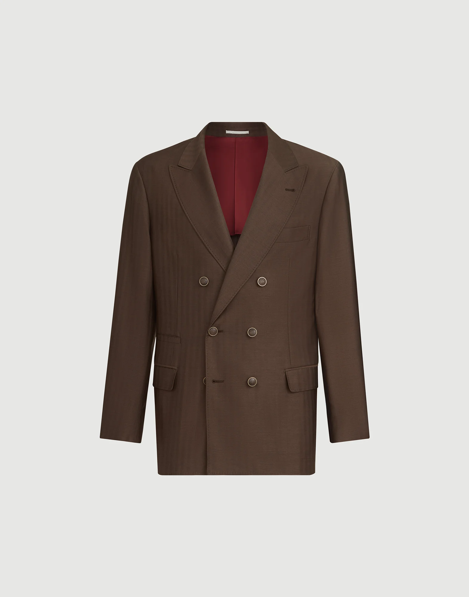 Virgin wool and cashmere one-and-a-half breasted deconstructed blazer