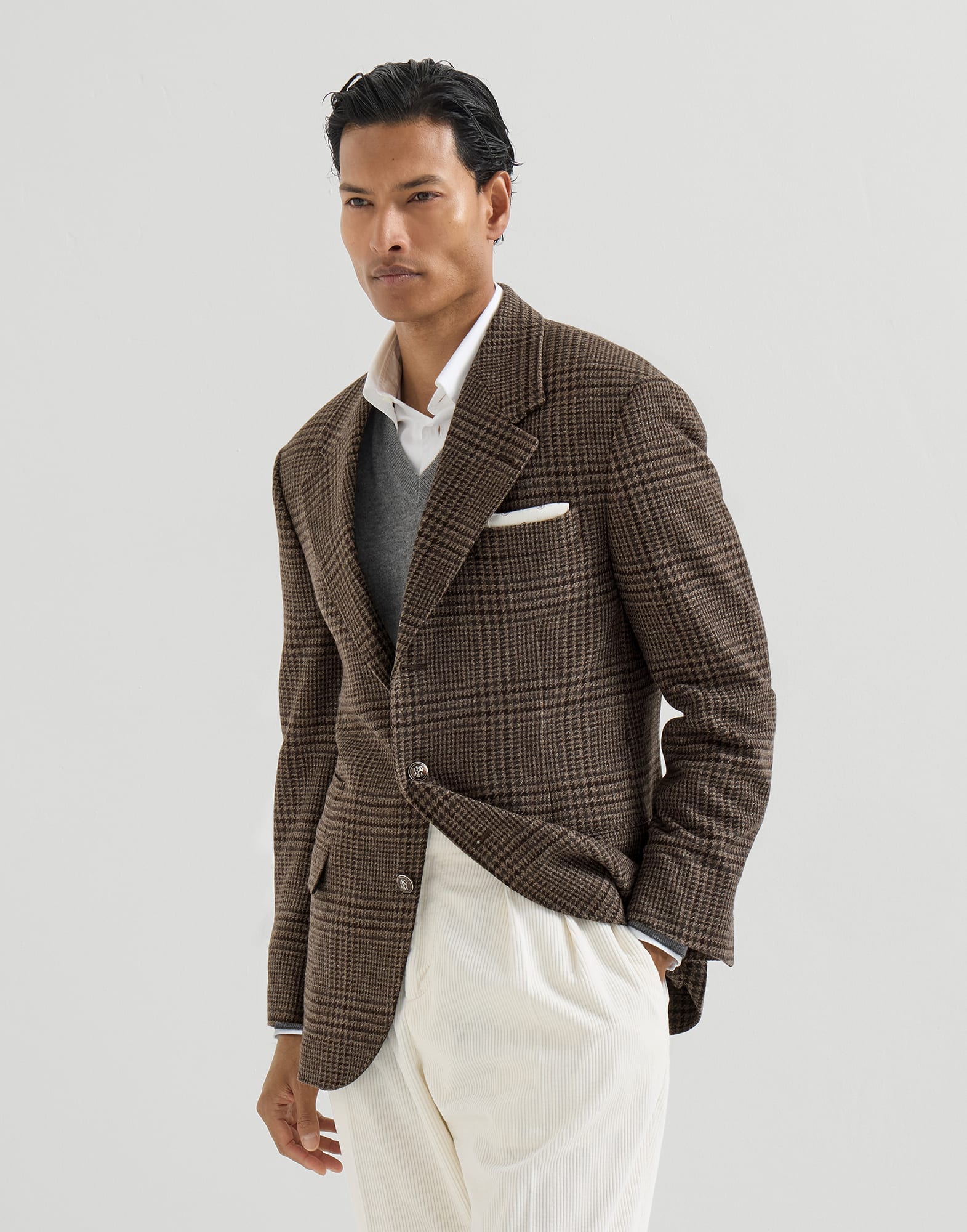 Blazer Tailor de cachemir con motivo Príncipe de Gales