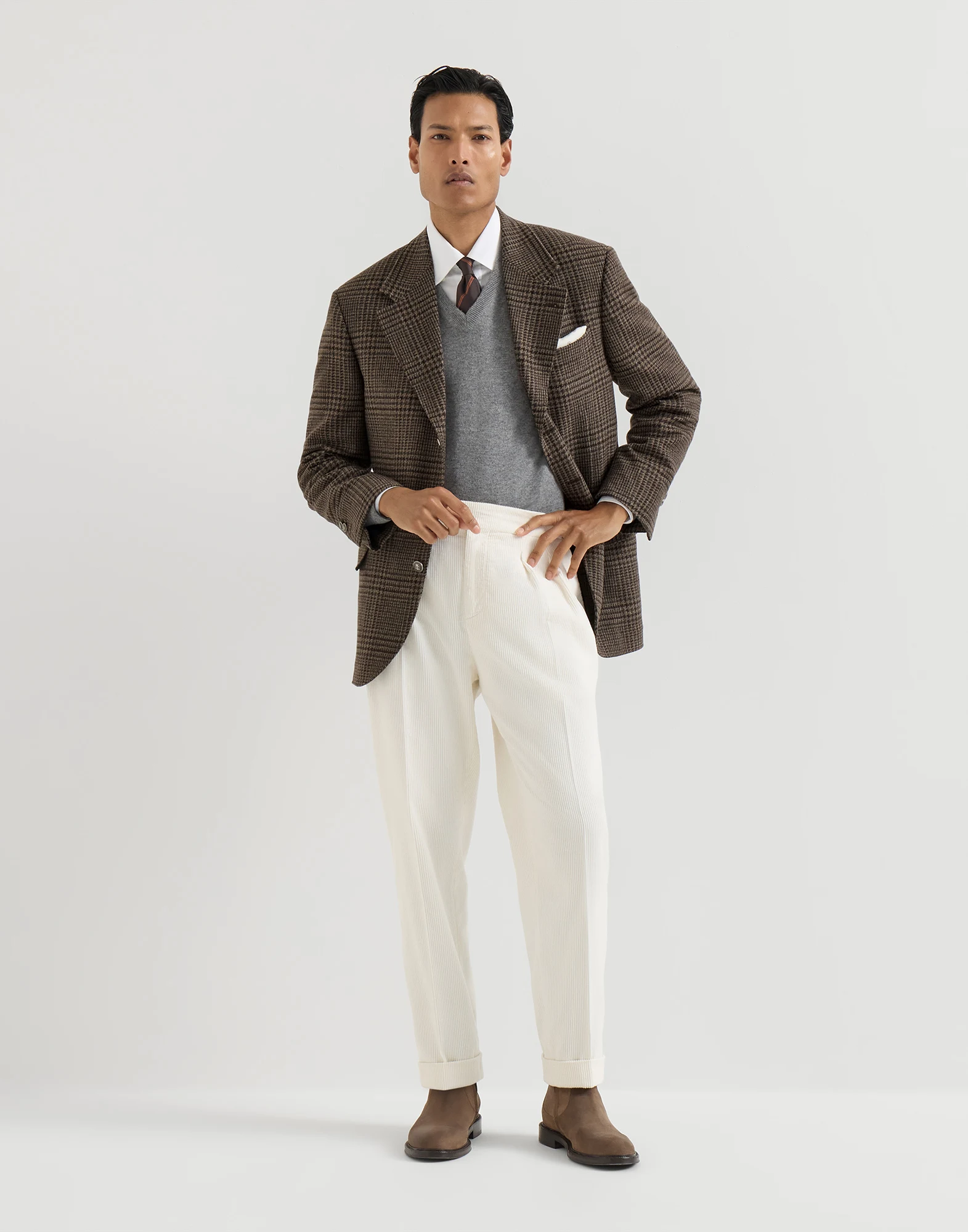Blazer Tailor de cachemir con motivo Príncipe de Gales