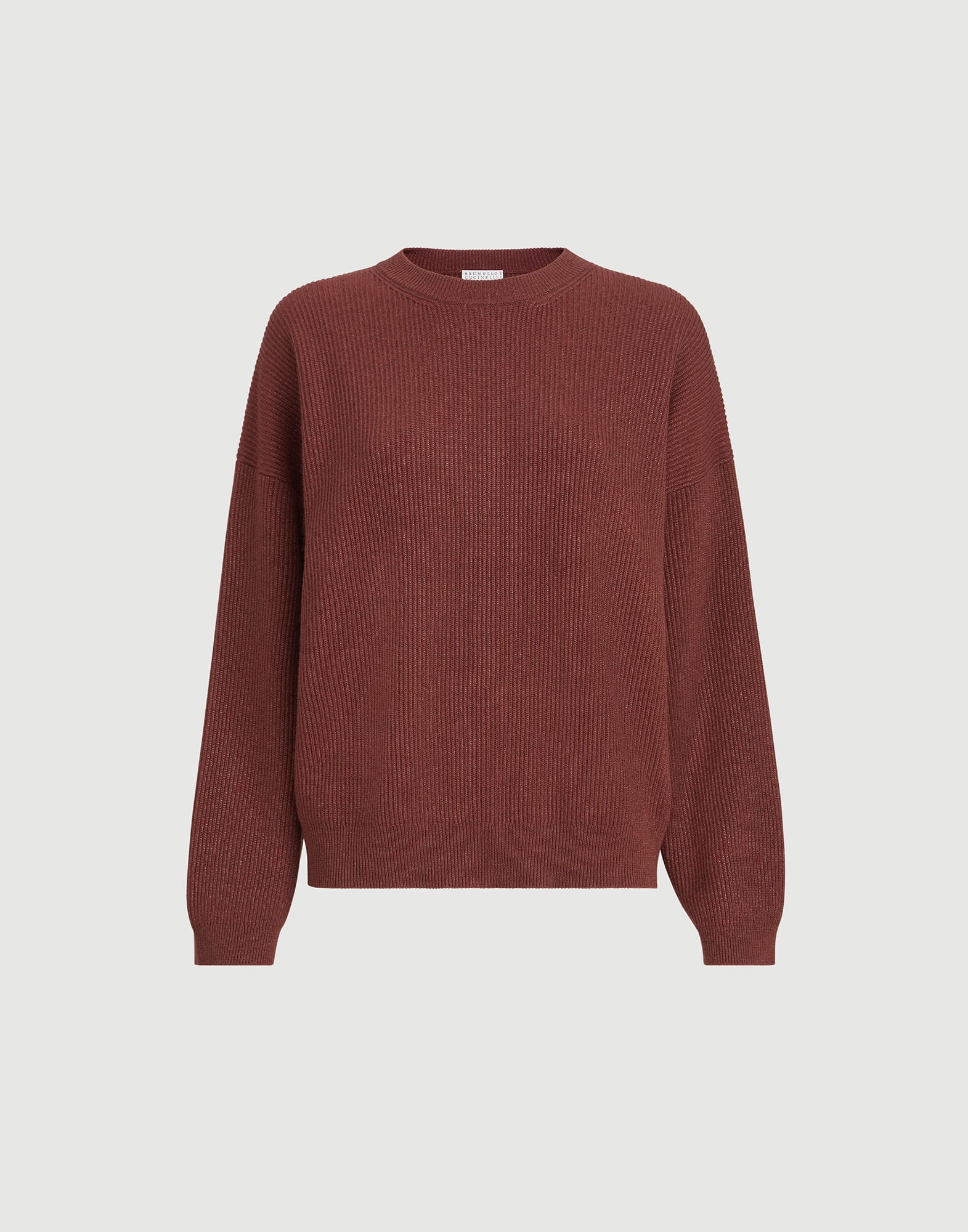 Sparkling cashmere English rib sweater