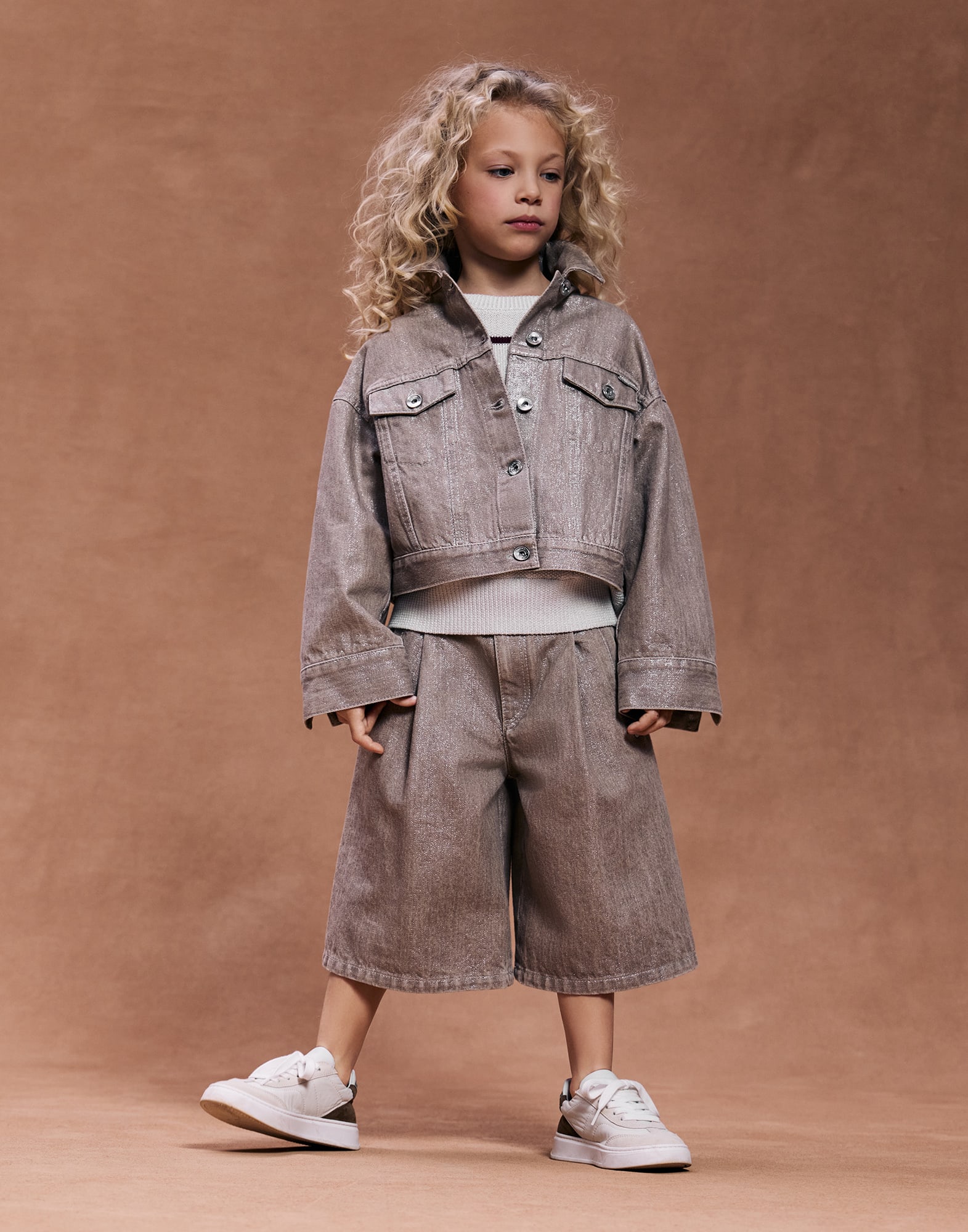 Nylon and suede sneakers with monili