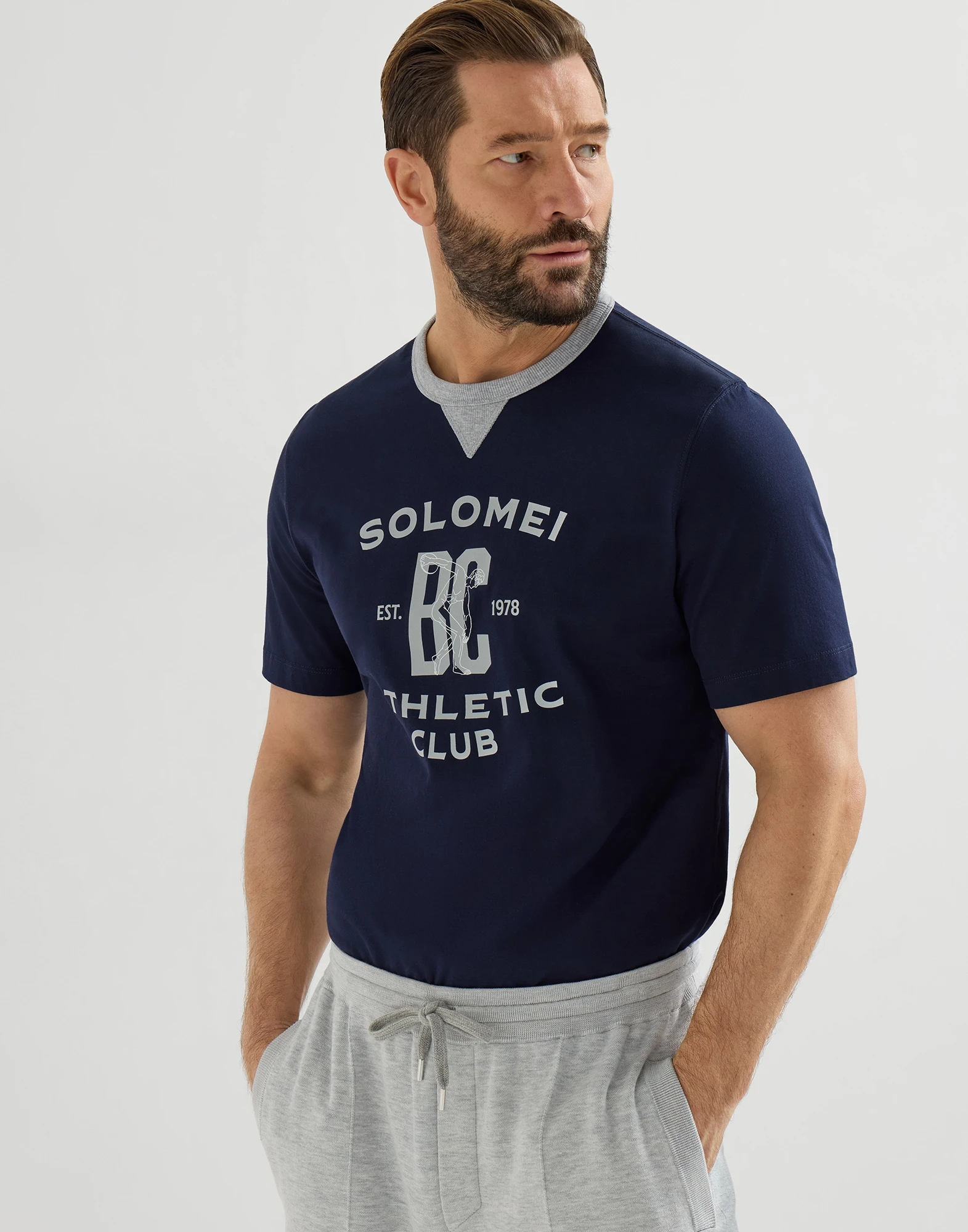 Camiseta en punto de algodón con estampado