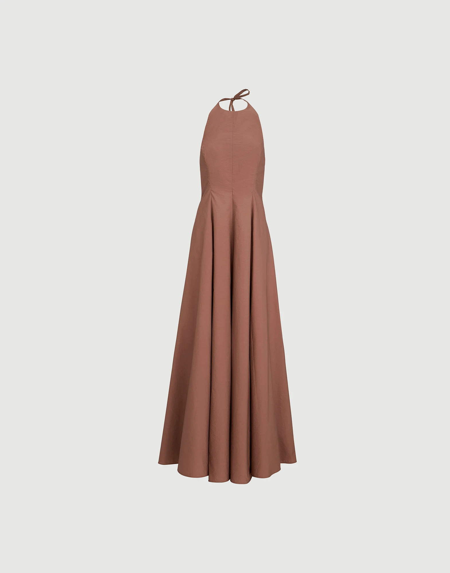 Vestido Halterneck en popelina de algodón técnico