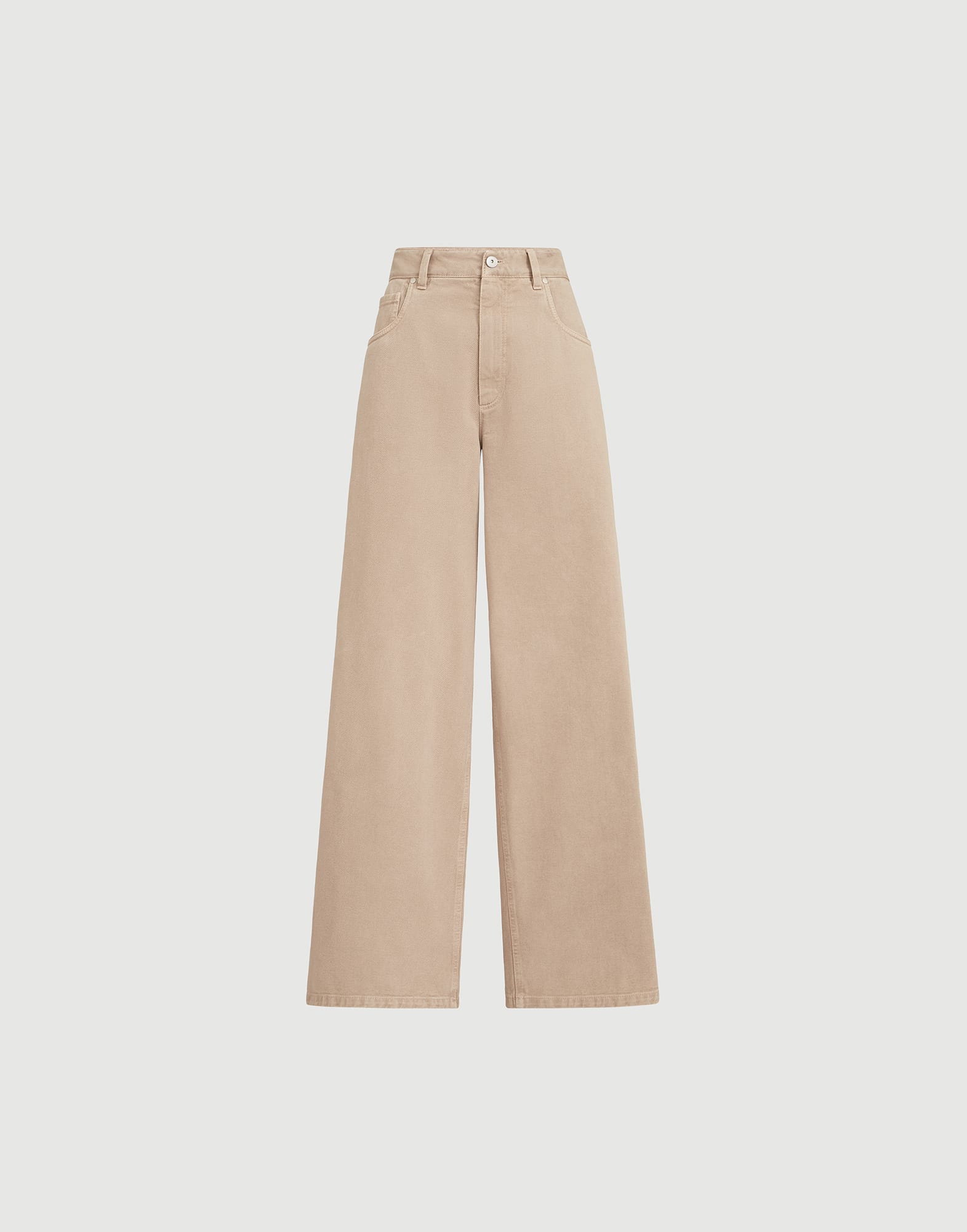 Pantalón Relaxed en denim teñido con Monile