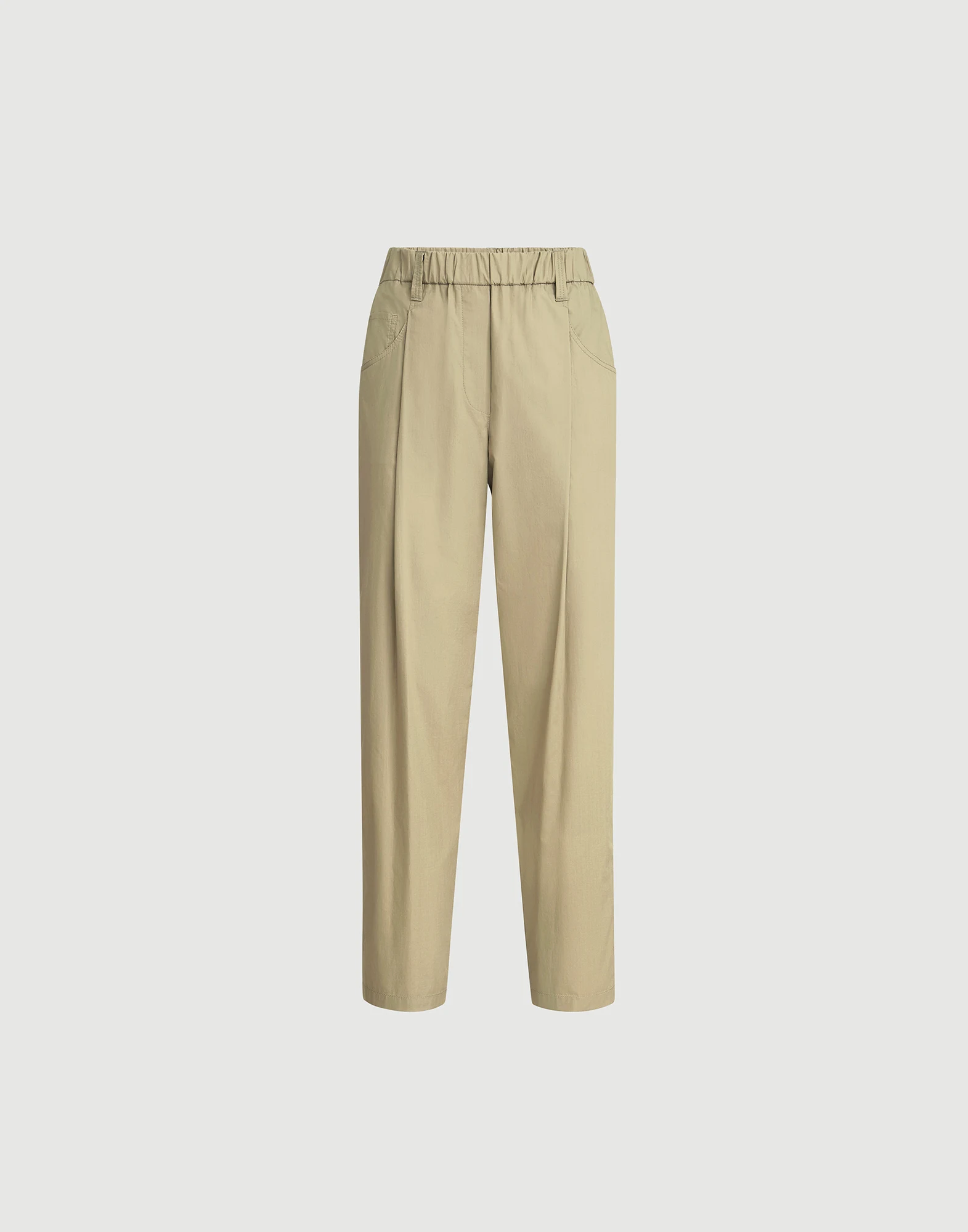 Lightweight poplin five-pocket track trousers with monili