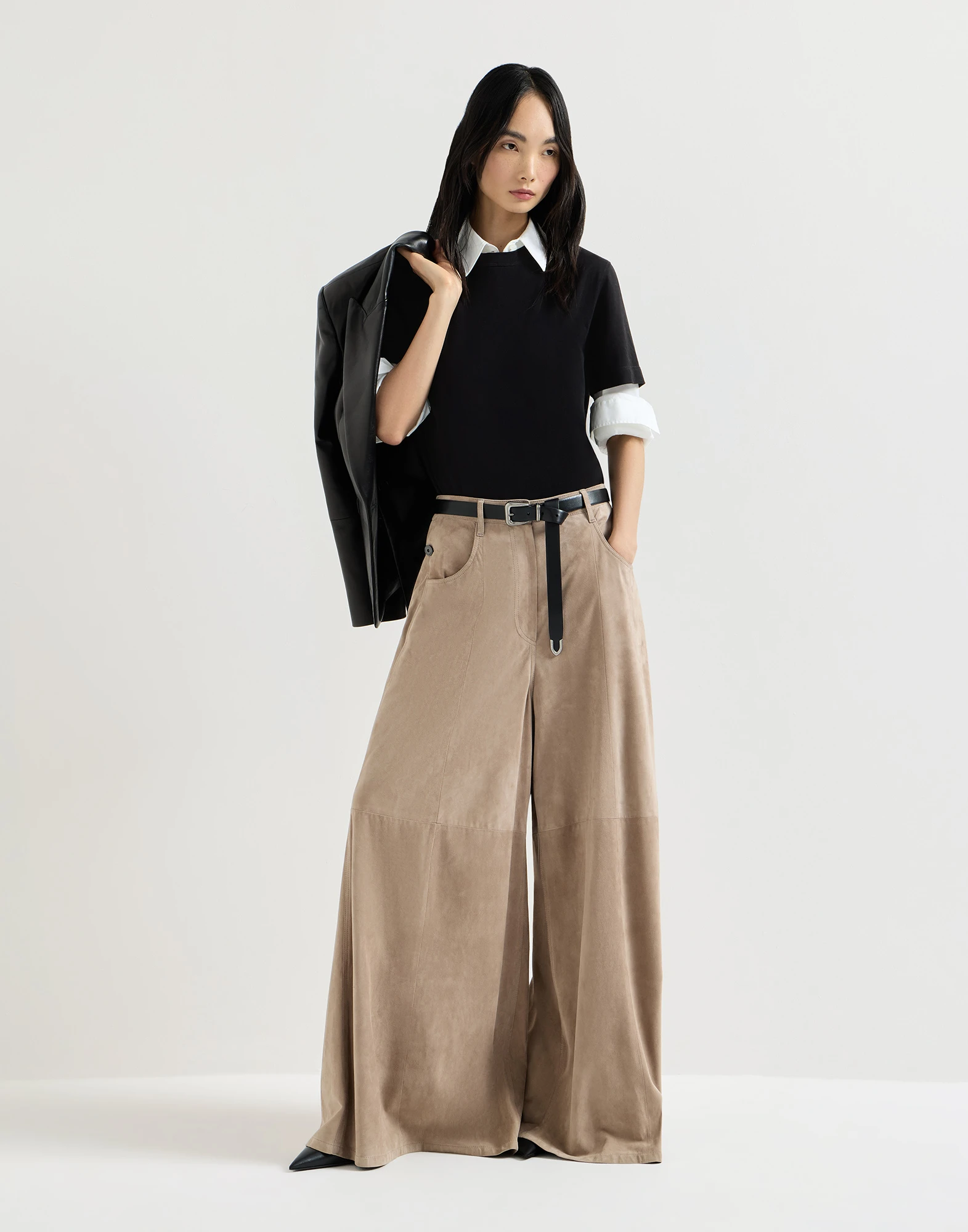 Cotton jersey T-shirt with monili
