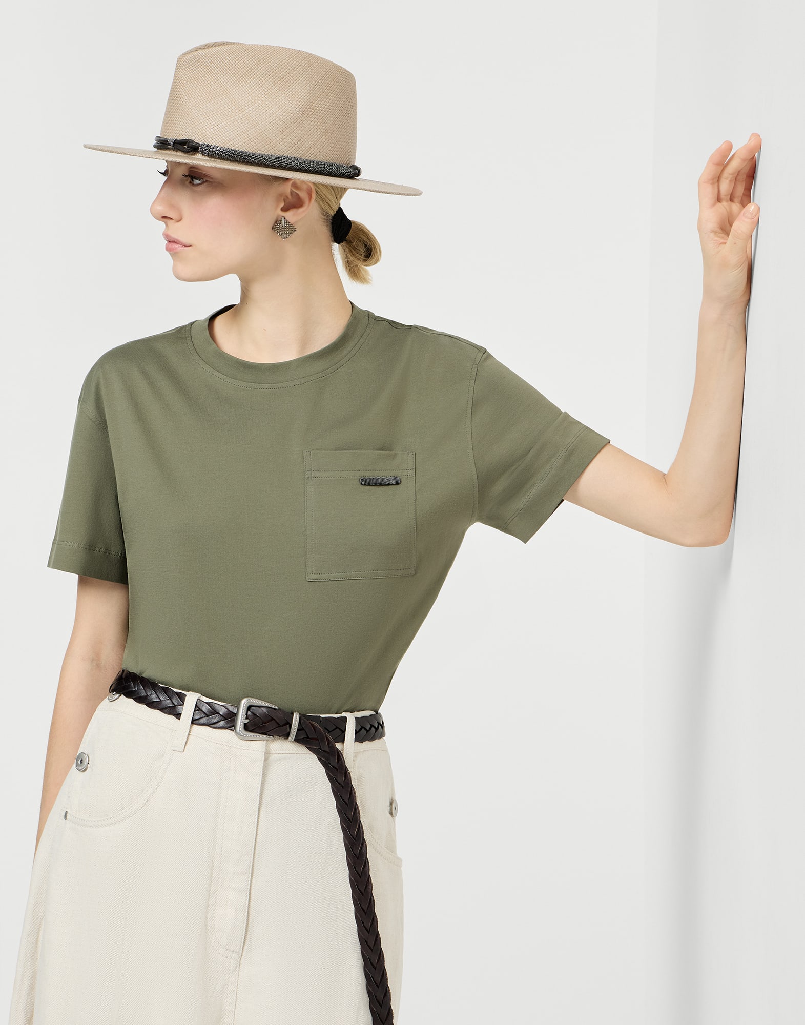 2417-cotton-jersey-t-shirt-with-shiny-tab-4.jpg Cotton jersey T-shirt with shiny tab