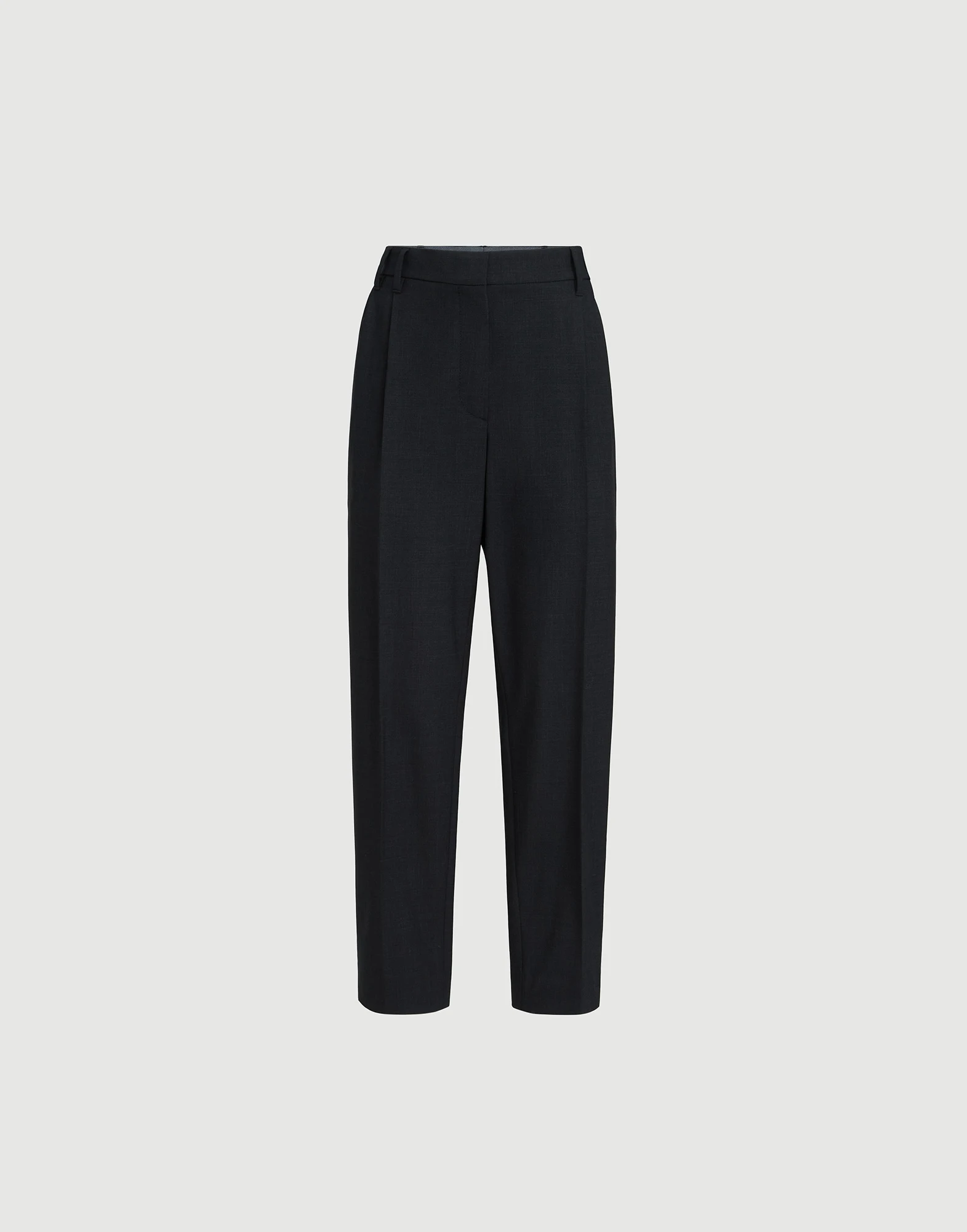 Tropical luxury wool slouchy trousers with monili