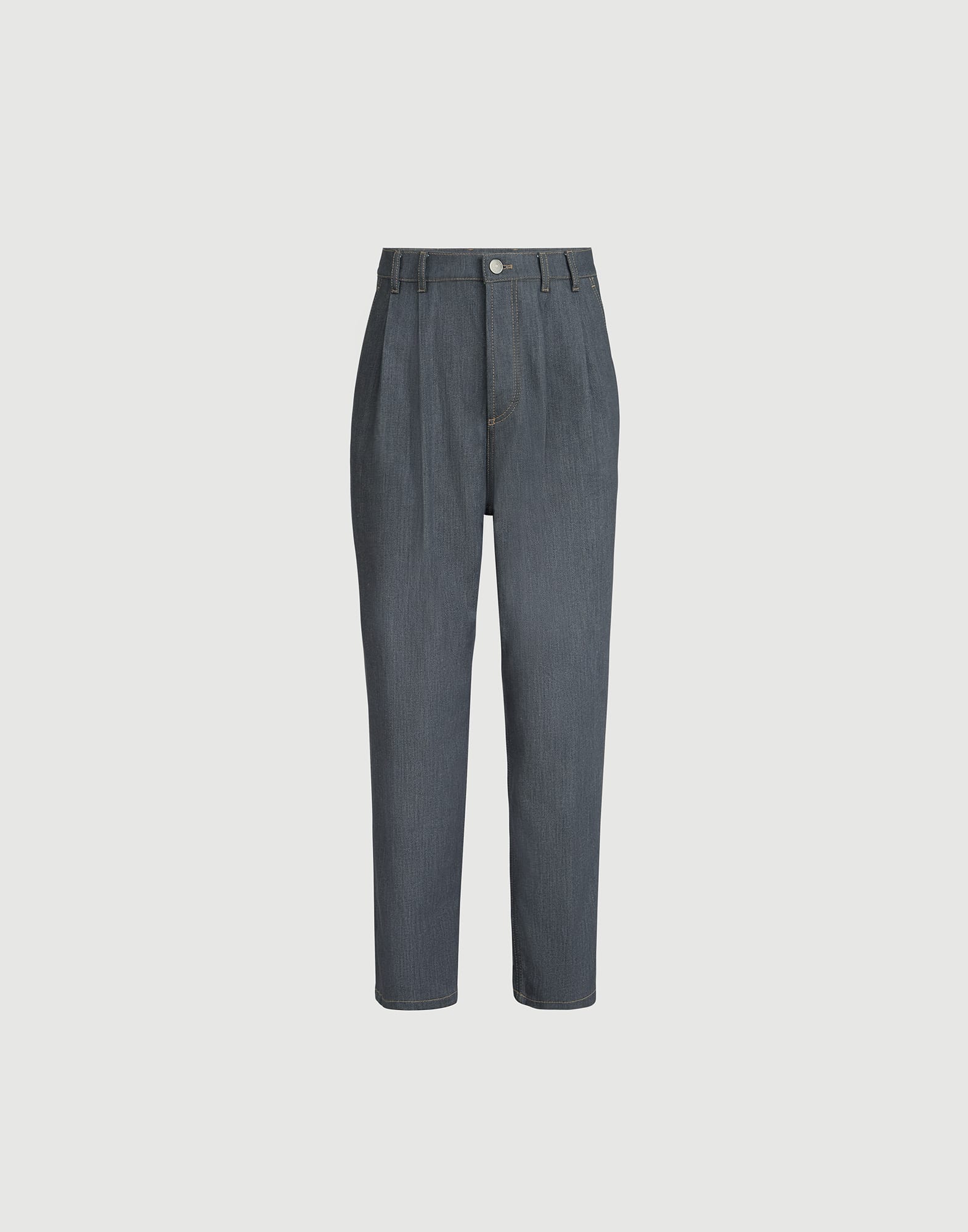Pantalón de cinco bolsillos y corte Iconic en denim Confort Grayscale con pinzas dobles