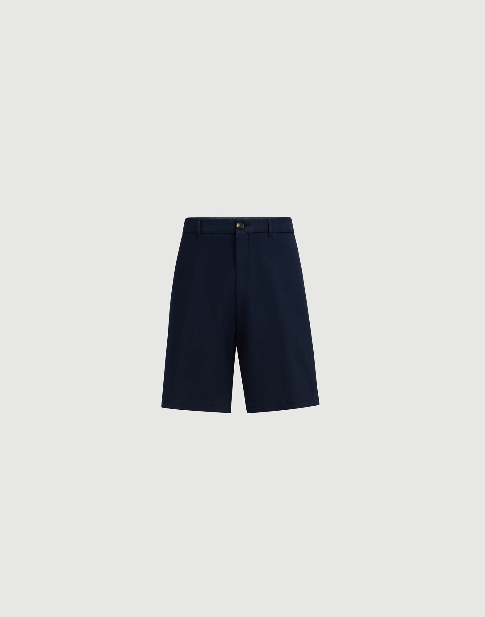 Garment-dyed Bermuda shorts in twisted cotton gabardine