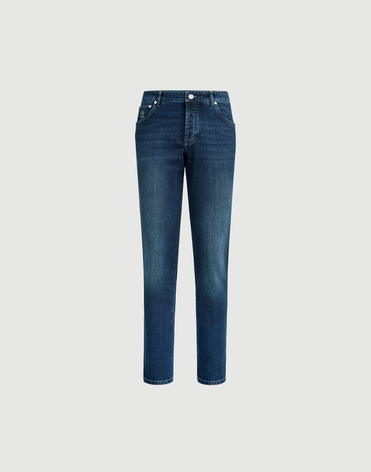 Pantalón cinco bolsillos en denim confort