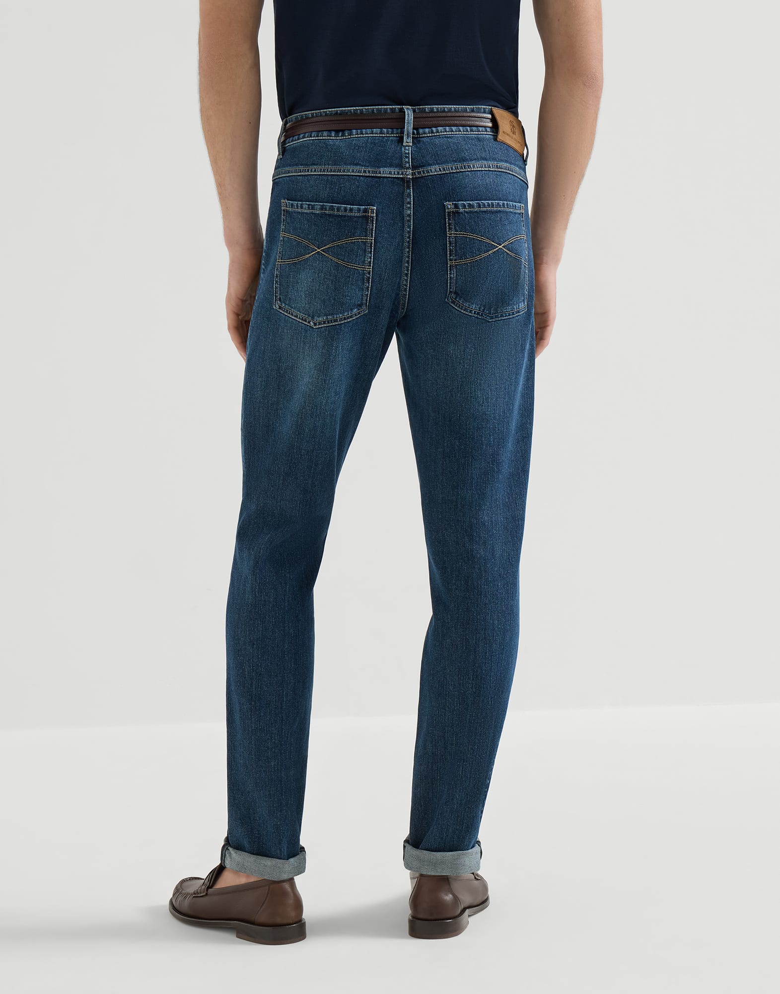 Comfort denim five-pocket trousers