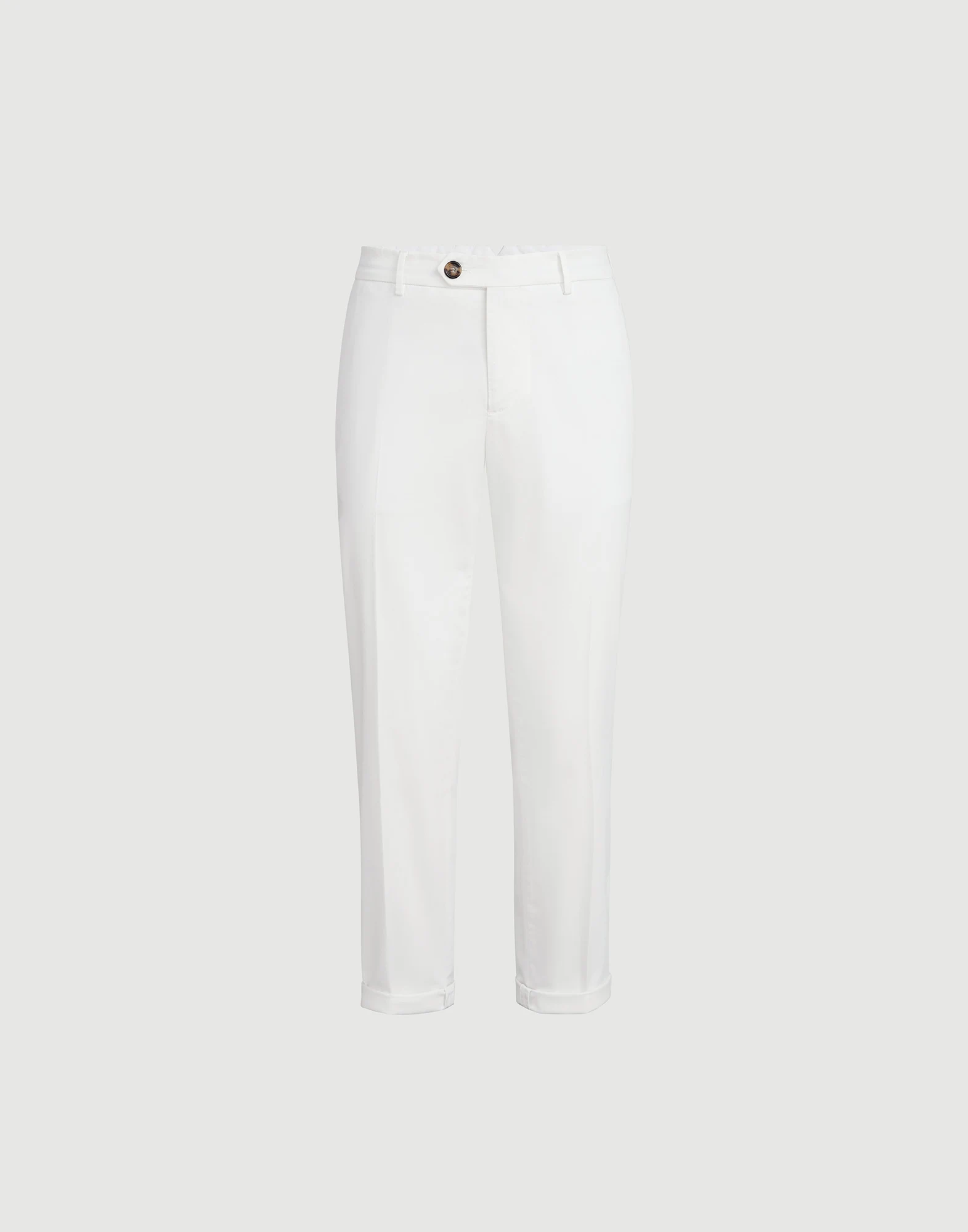 Pantalón con corte italiano de gabardina de algodón American Pima confort teñido en prenda
