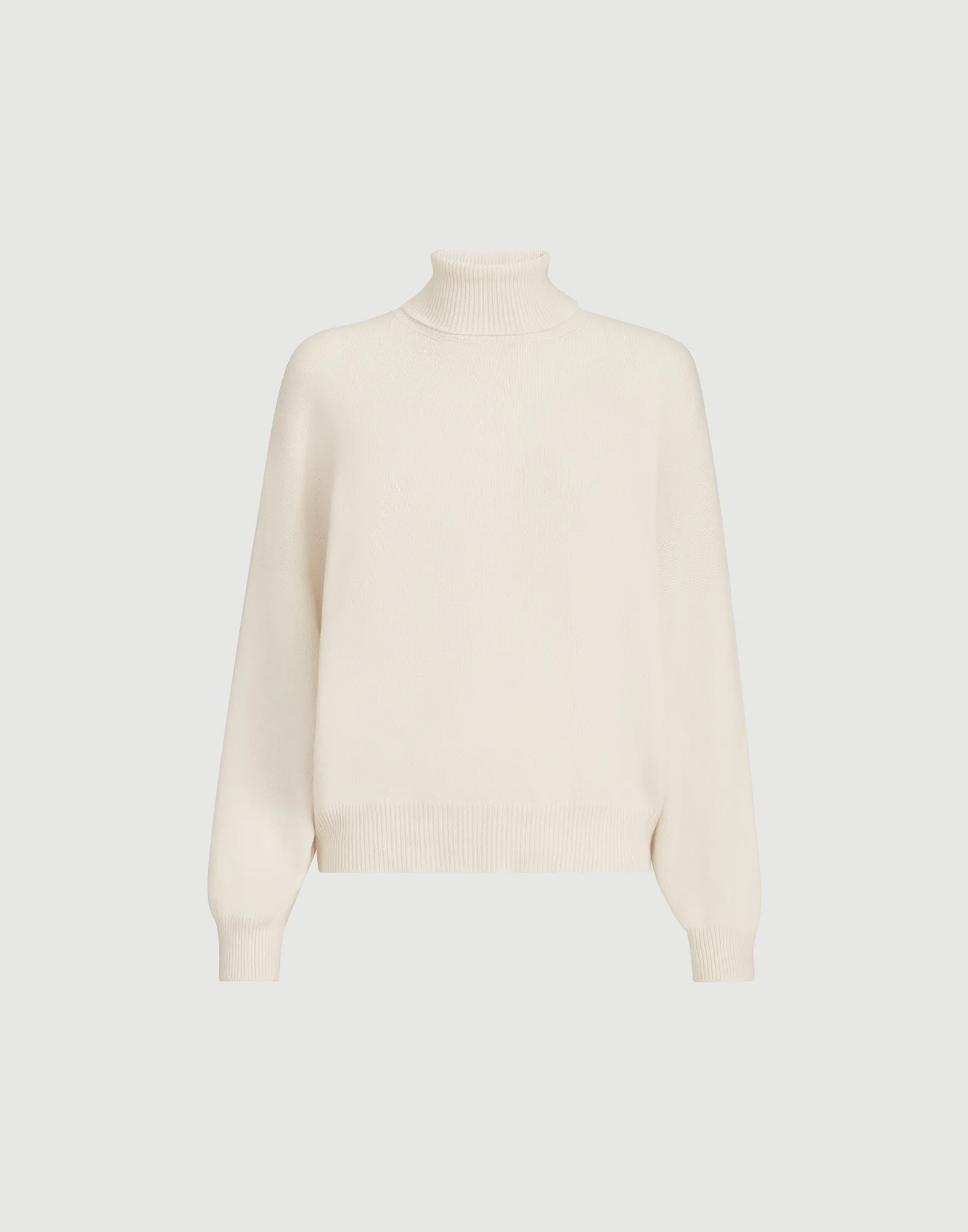 Jersey cuello alto de cachemir, con Monile