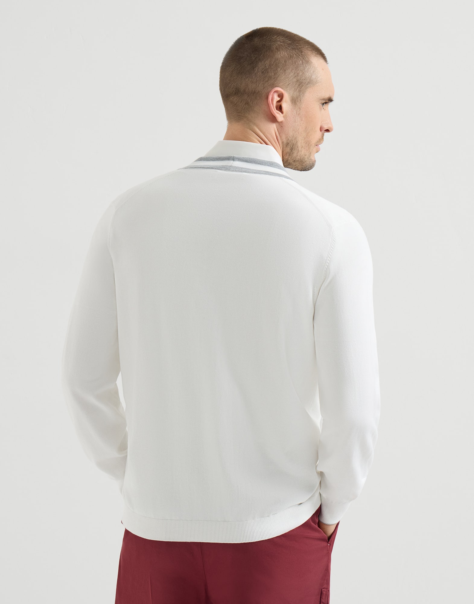 Cotton cardigan with logo