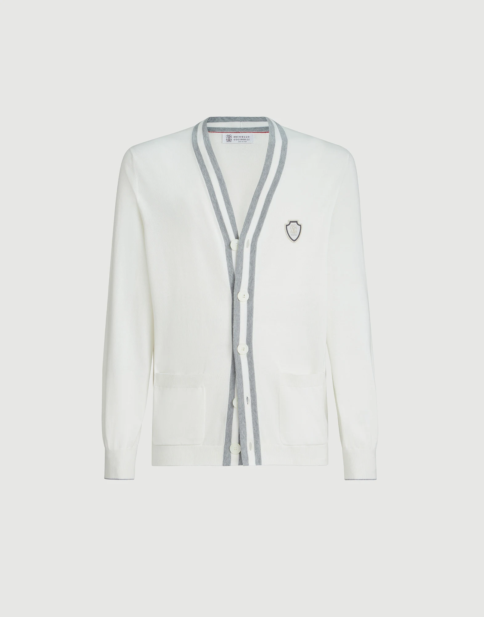 Cotton cardigan with logo
