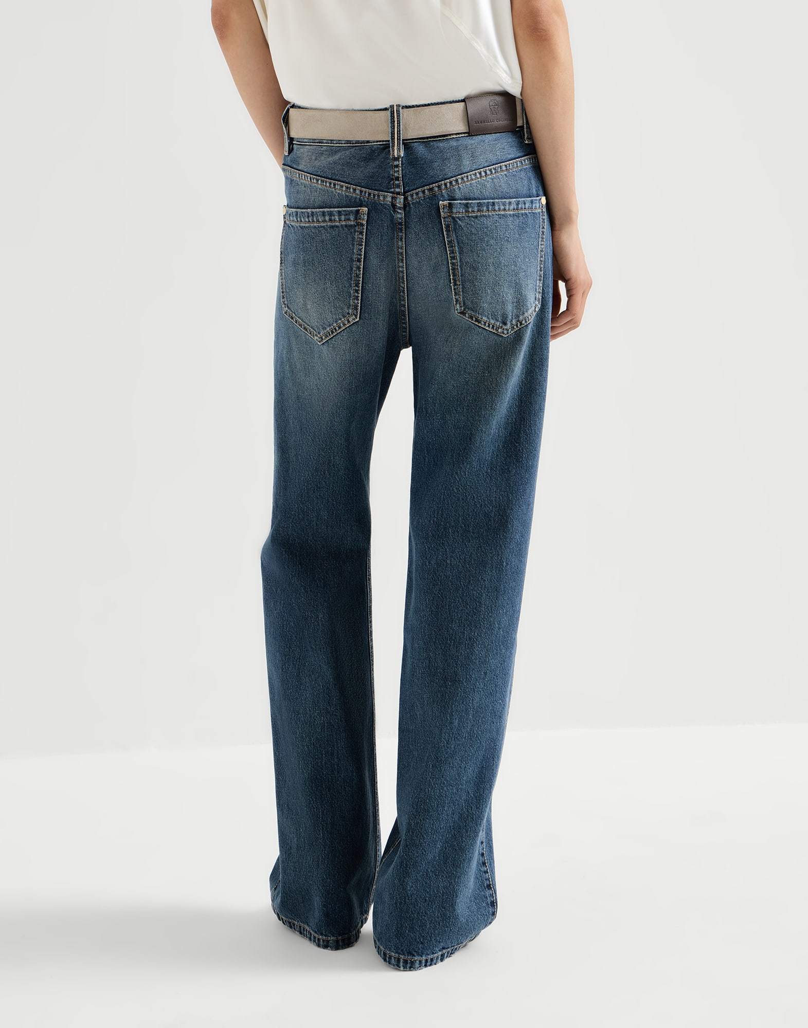 Pantalón Contemporary Loose en denim Authentic con Monile