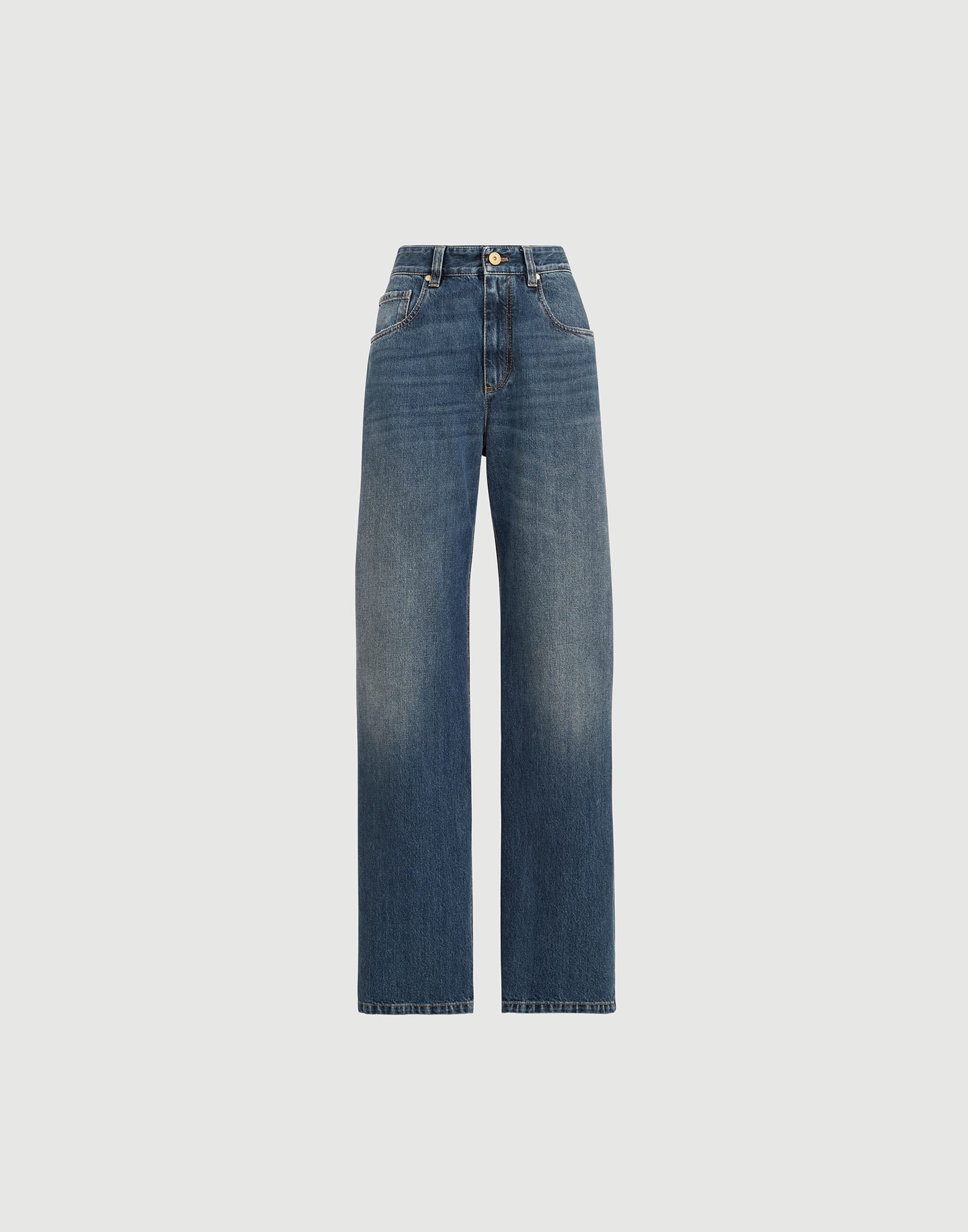 Pantalón Contemporary Loose en denim Authentic con Monile