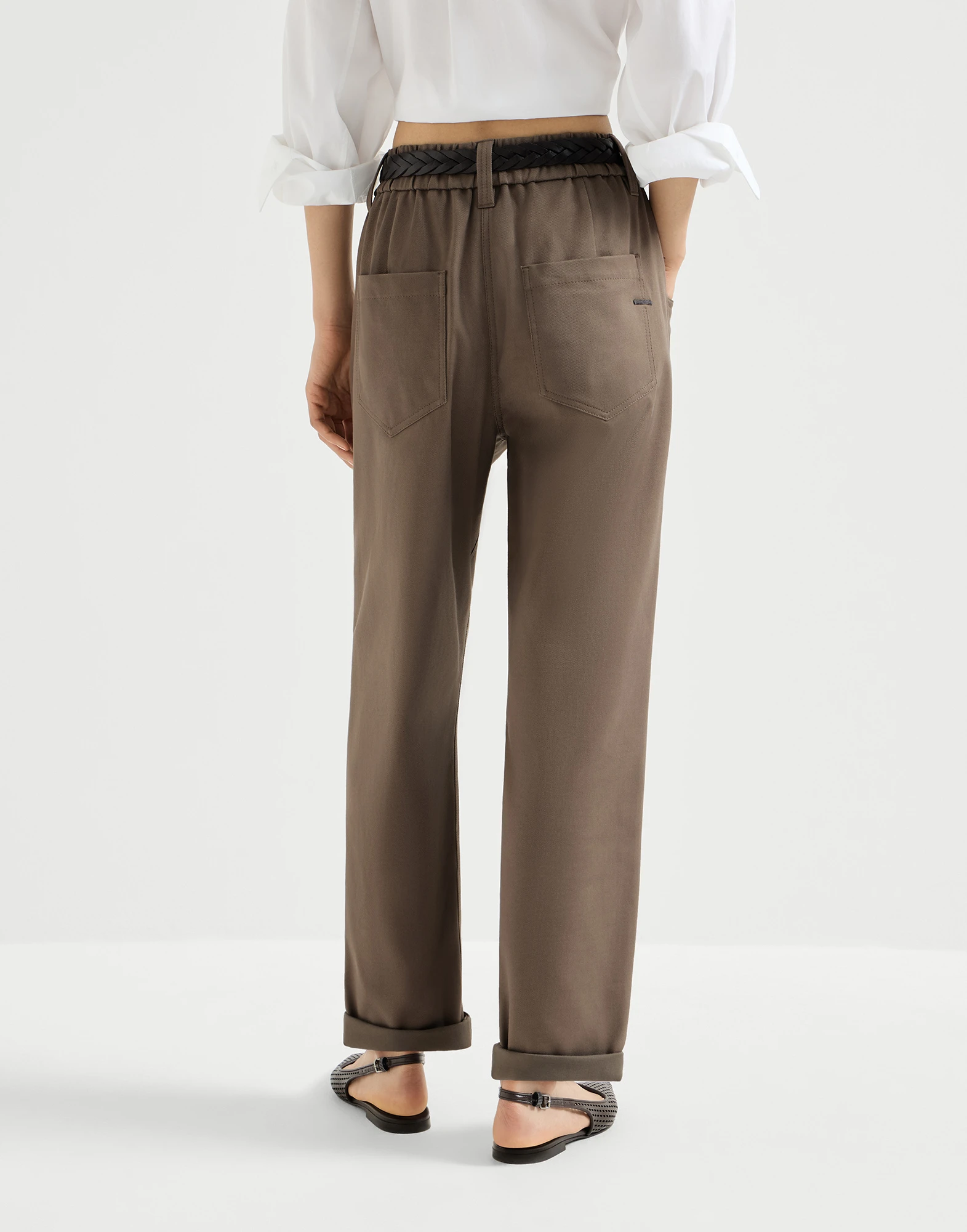 2925-stretch-cotton-cover-baggy-pull-on-trousers-with-shiny-bartack-2.webp Stretch cotton cover baggy pull-on trousers with shiny bartack