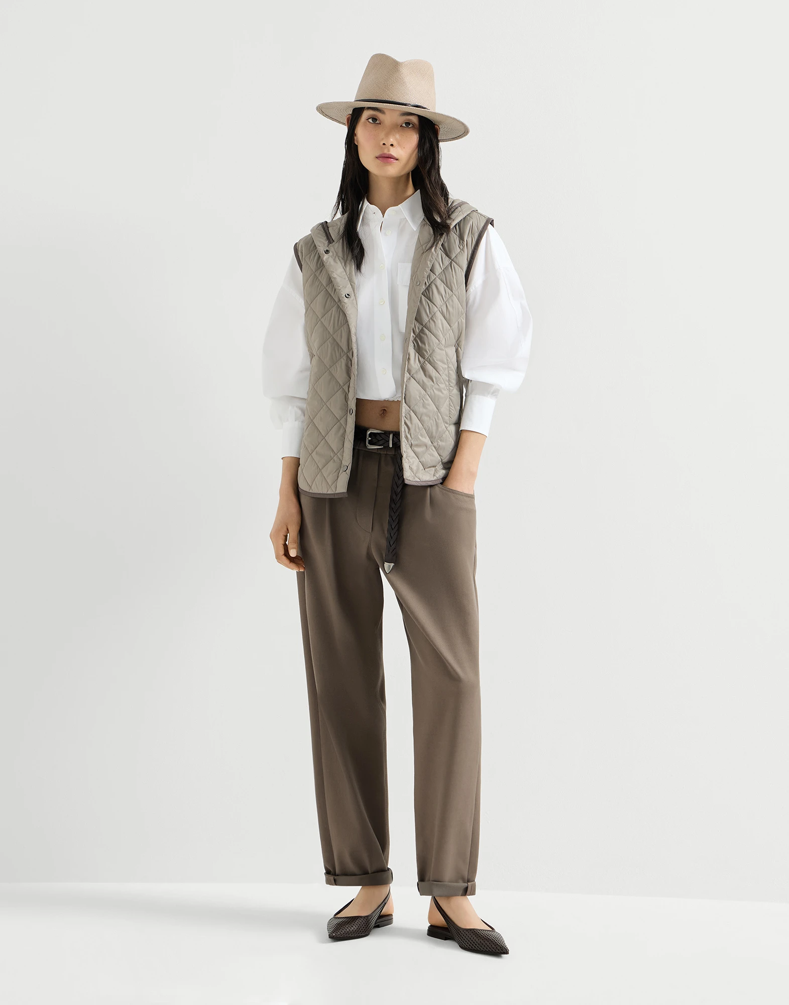 2925-stretch-cotton-cover-baggy-pull-on-trousers-with-shiny-bartack-5.webp Stretch cotton cover baggy pull-on trousers with shiny bartack