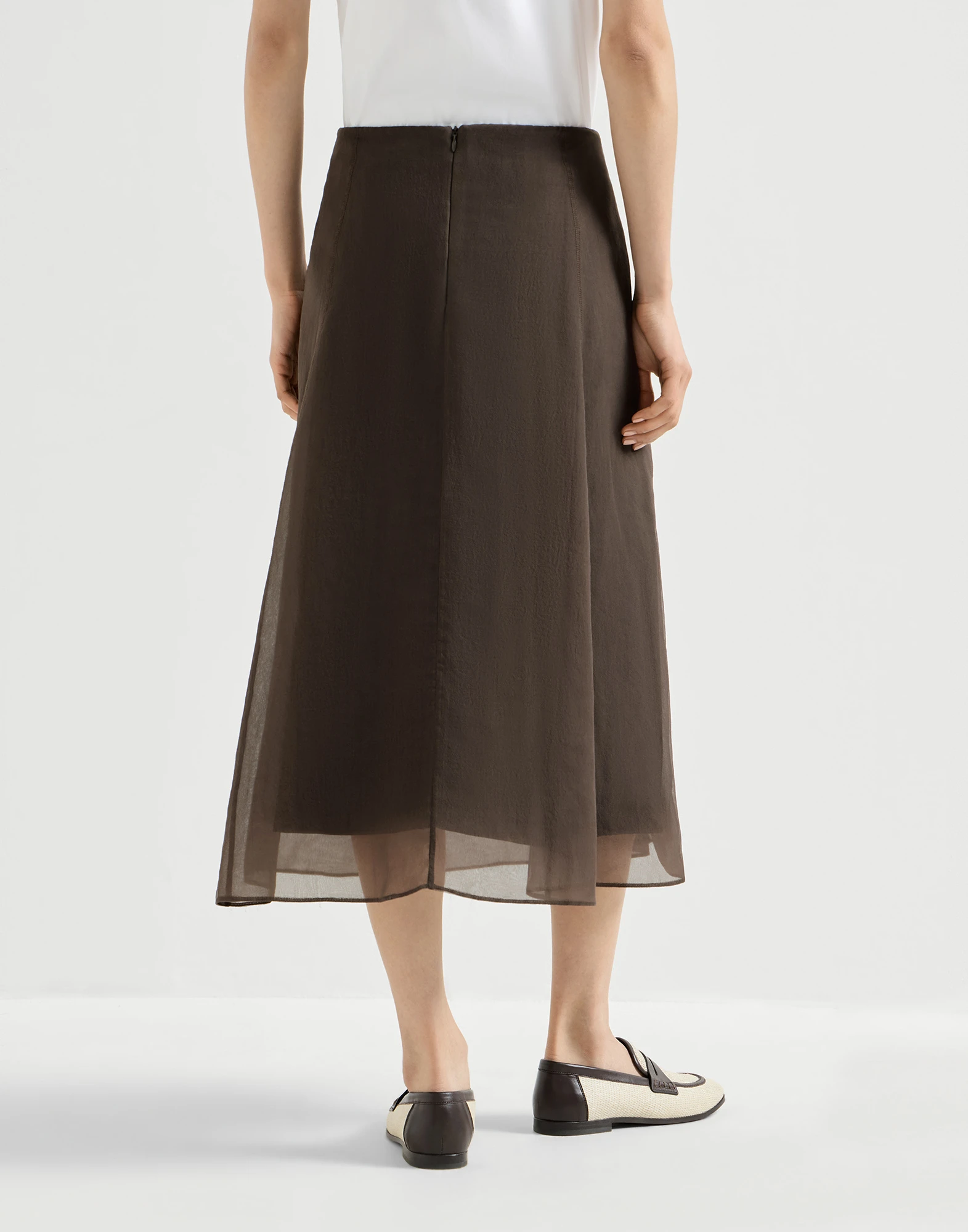 Crispy silk circle skirt