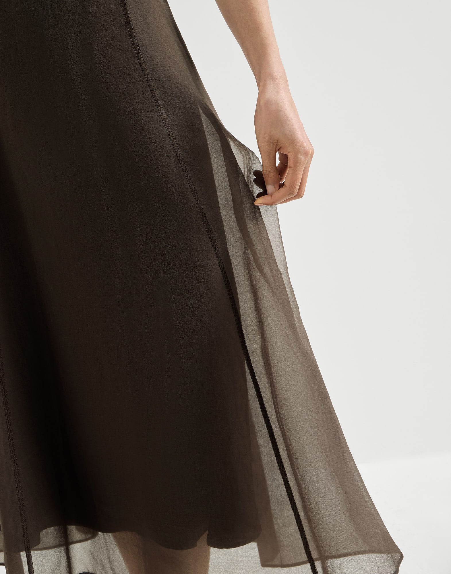 Crispy silk circle skirt