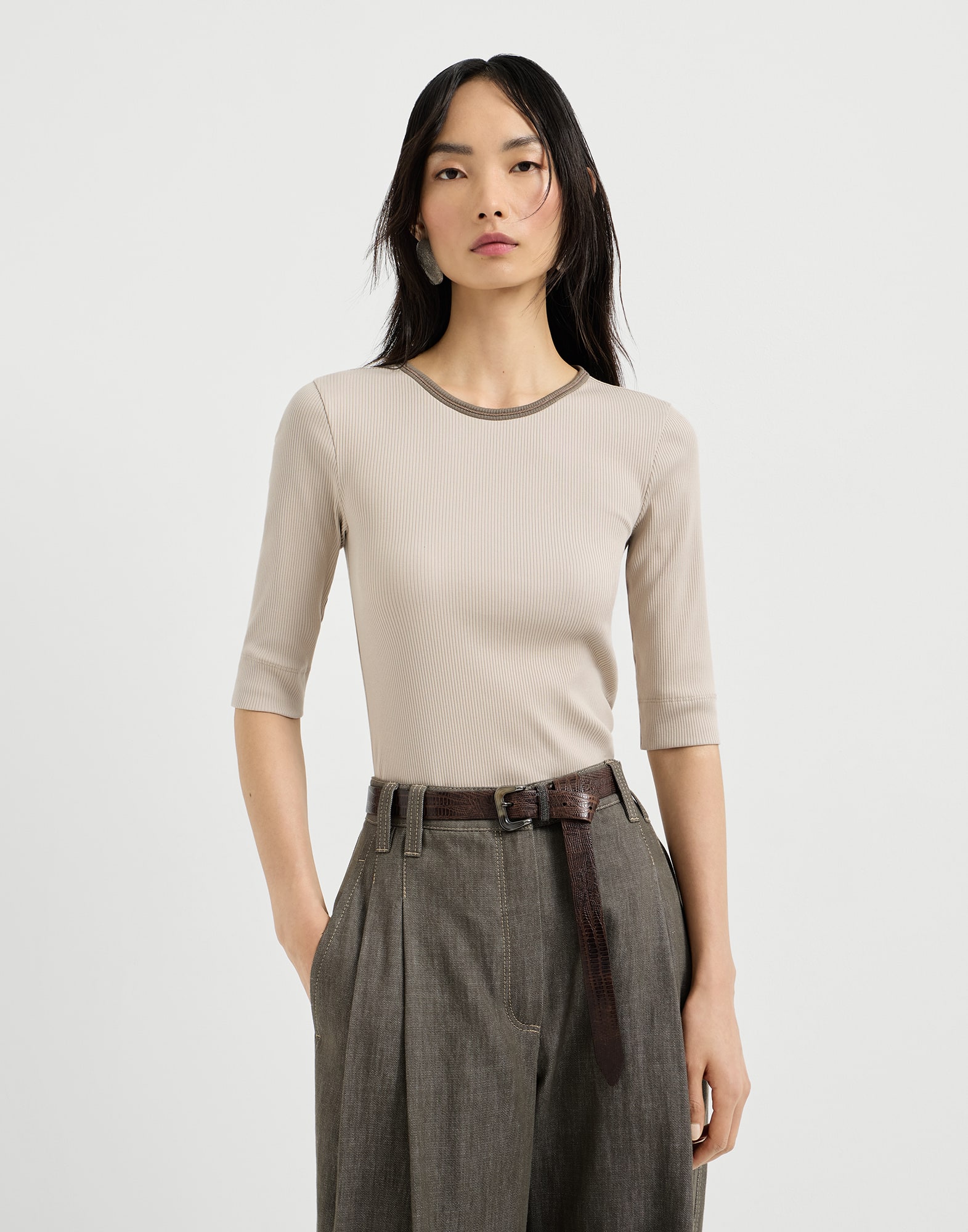 3098-stretch-cotton-ribbed-jersey-top-with-shiny-trim-1.jpg Stretch cotton ribbed jersey top with shiny trim