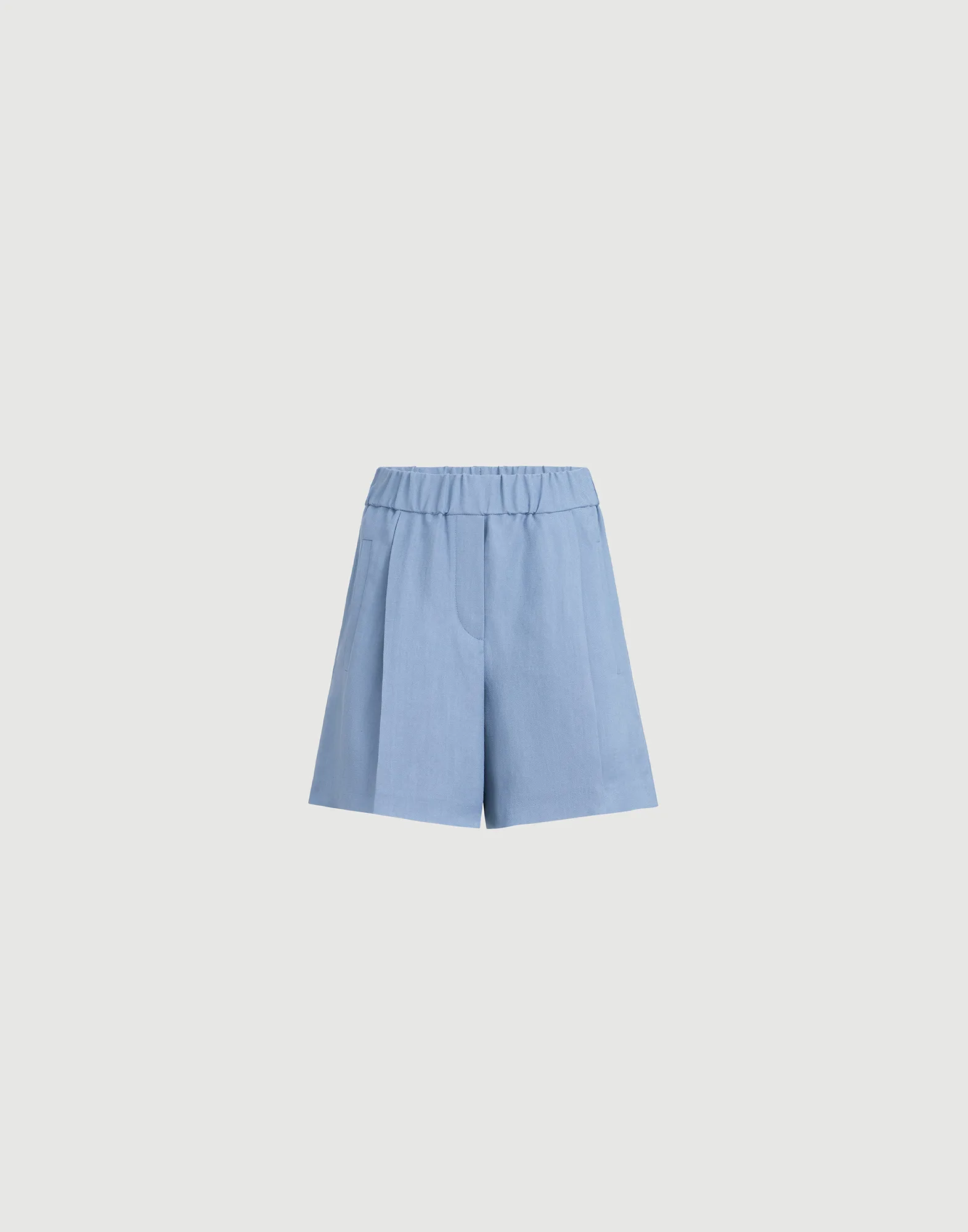 Shorts Baggy en sarga Fluid de viscosa y lino