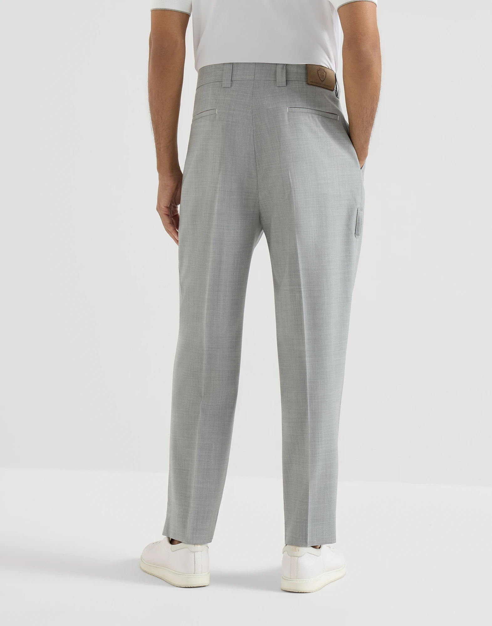 Pantalón en tela Dynamic de lana virgen con bolsillo para tees