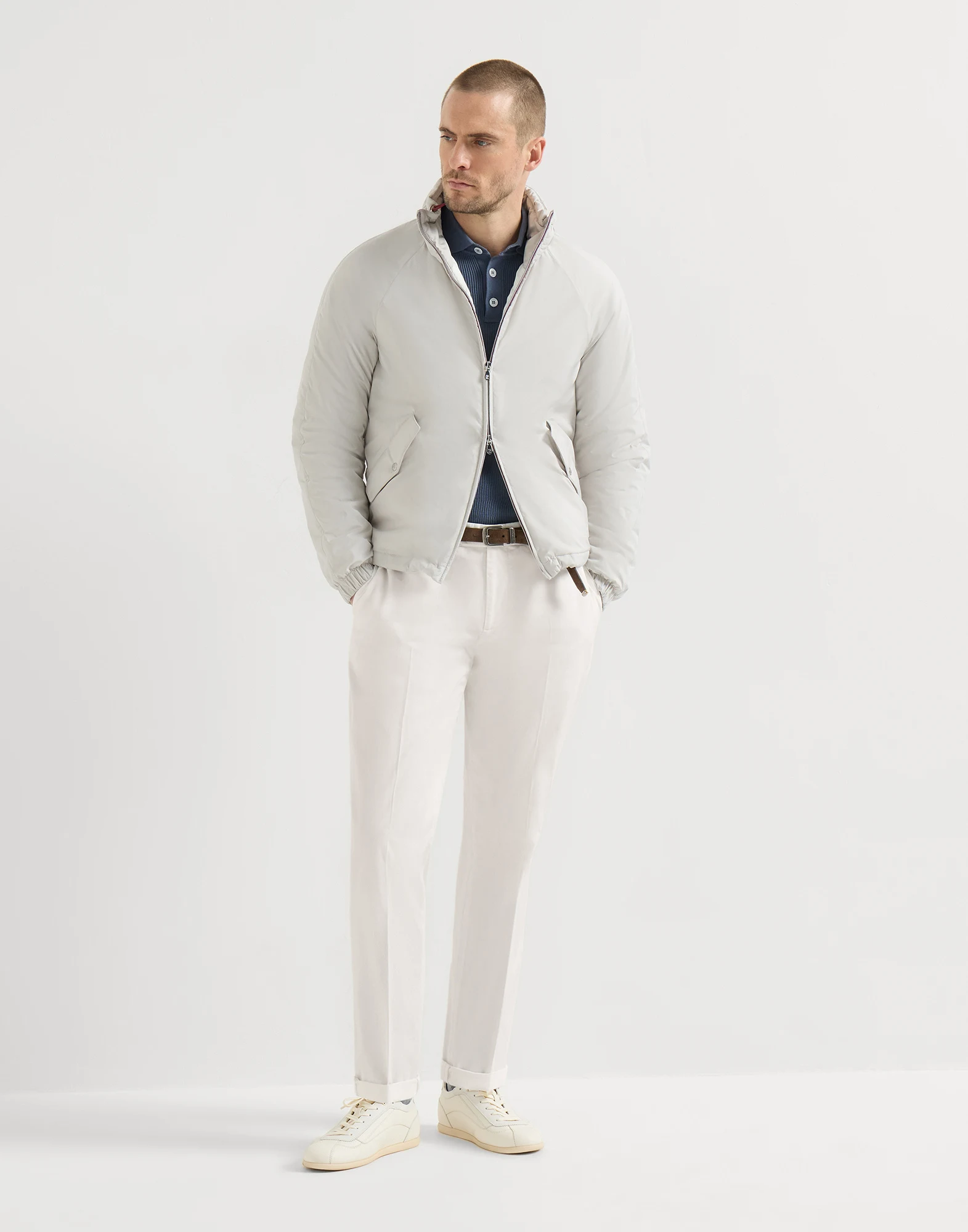 420-cotton-english-rib-knit-polo-with-long-raglan-sleeves-5.webp Cotton English rib knit polo with long raglan sleeves