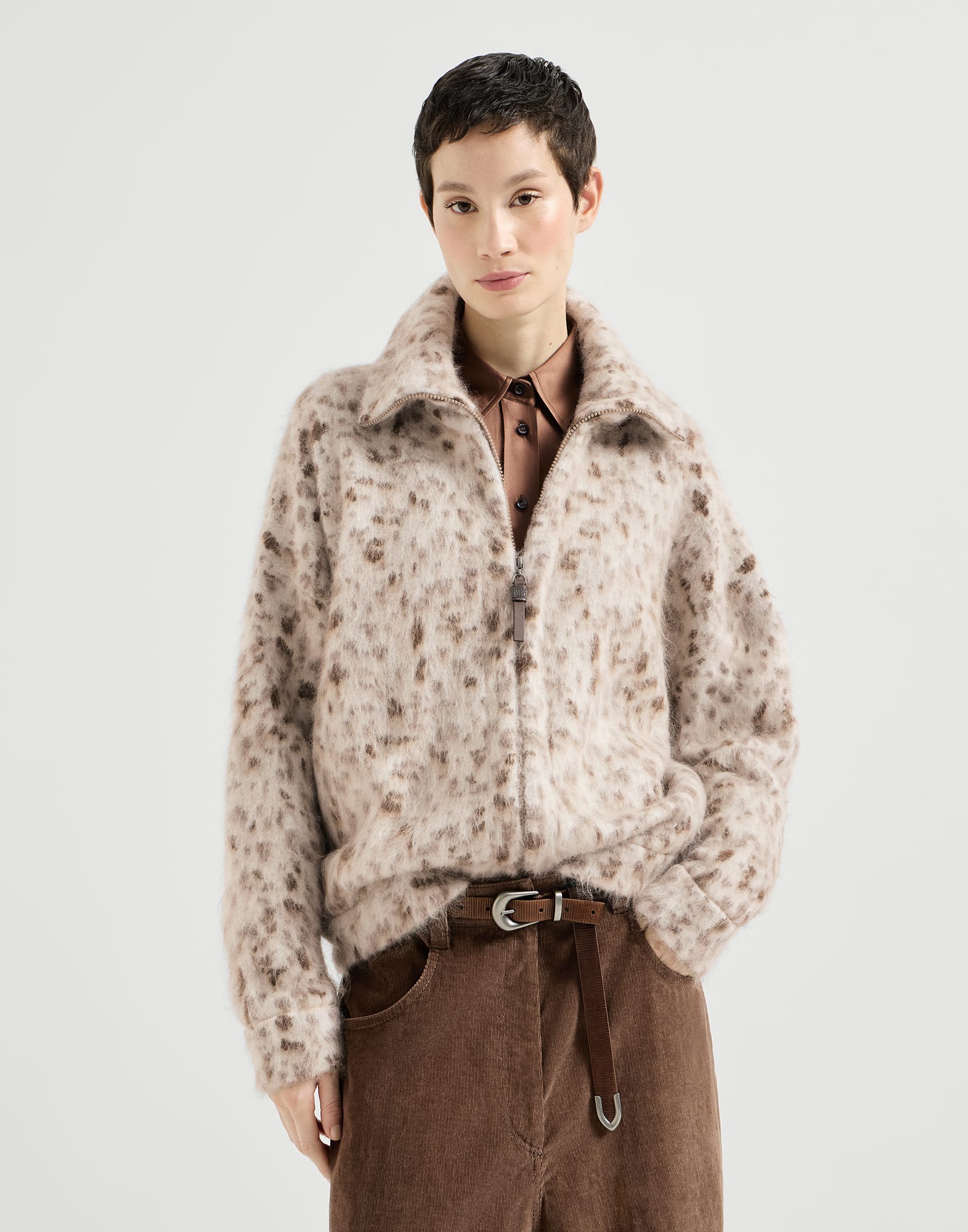 435-lynx-jacquard-cardigan-in-mohair-and-wool-with-shiny-zipper-pull-1.jpg Lynx jacquard cardigan in mohair and wool with shiny zipper pull