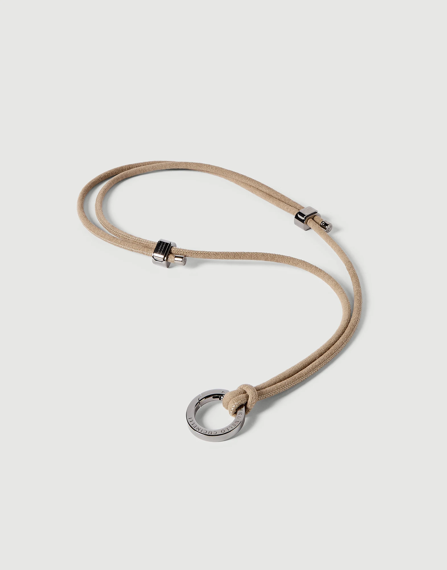 Alcantara glasses cord with monili