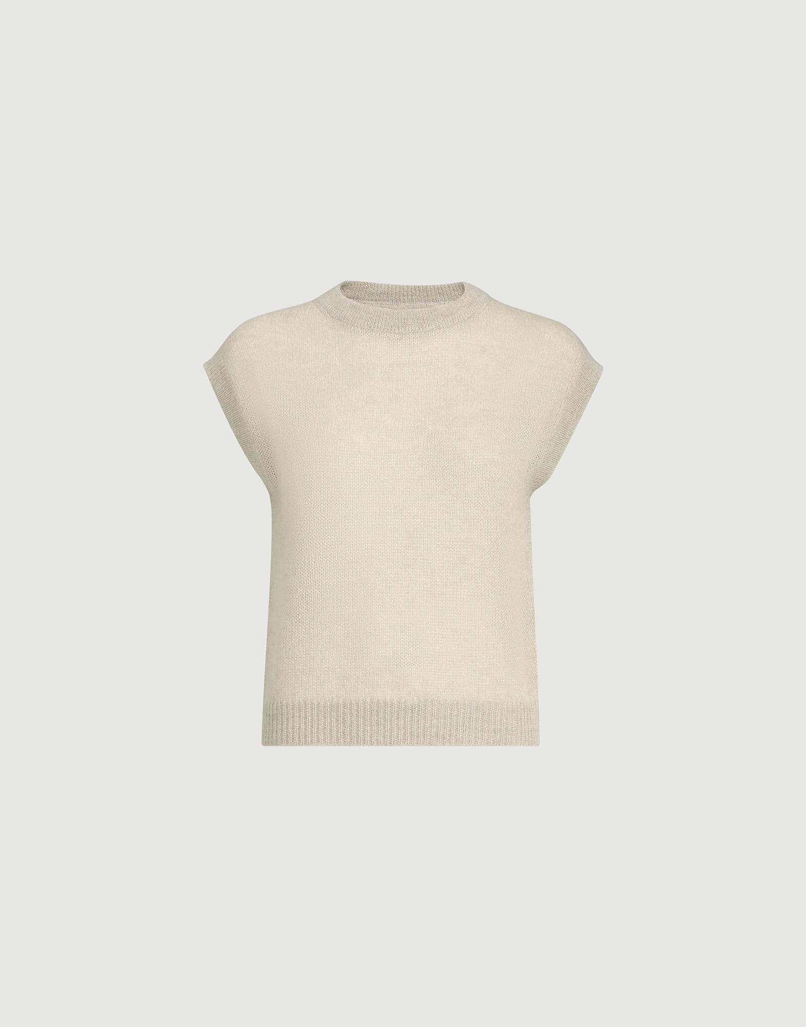 Camiseta en punto de mohair y lana Sparkling con Monile