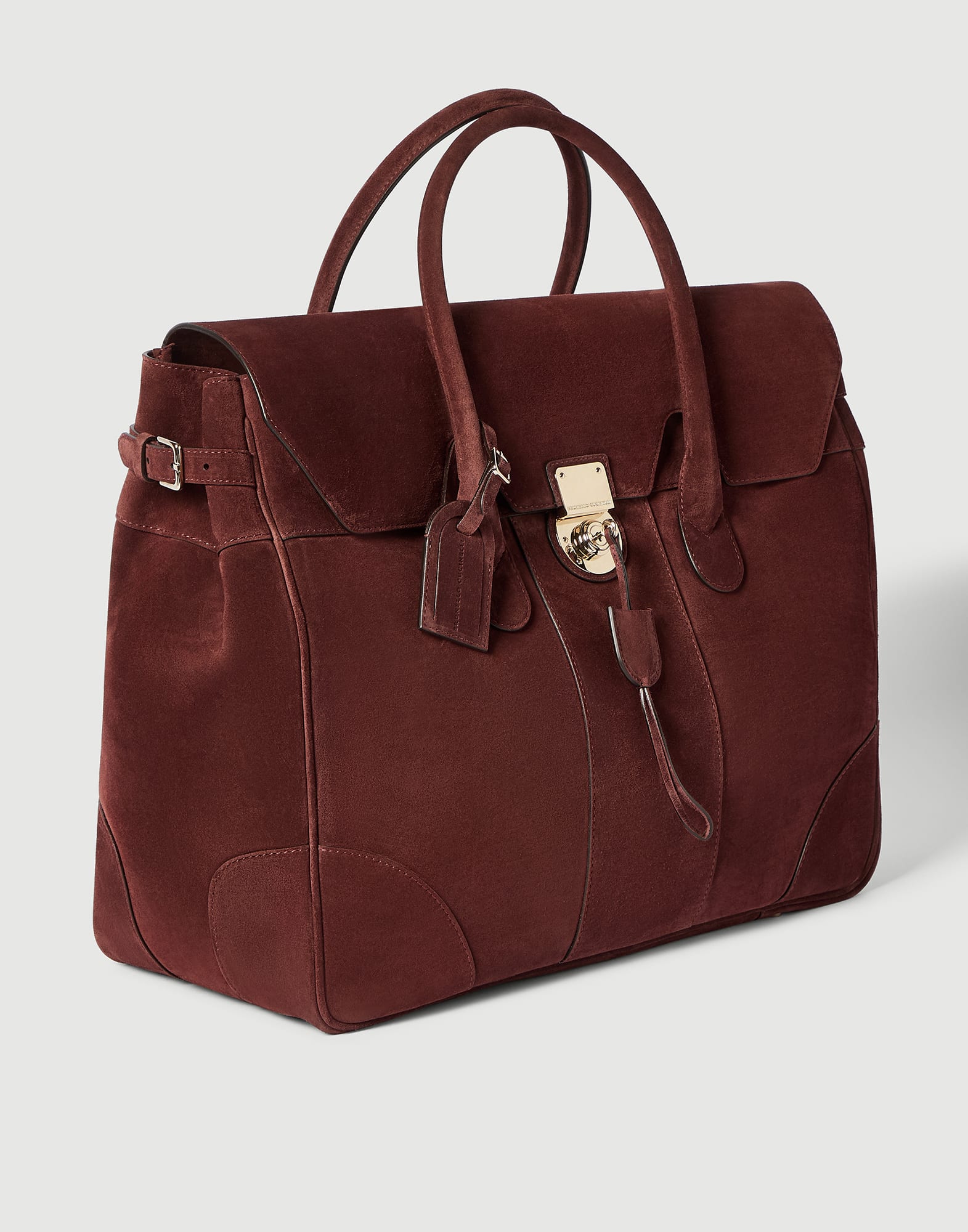 Bolso Boston en piel de ante