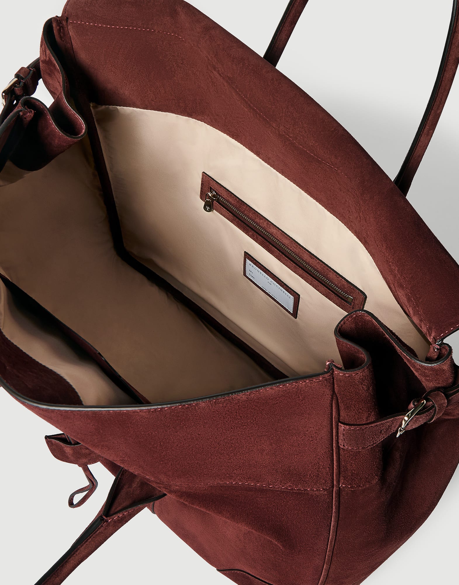 Bolso Boston en piel de ante