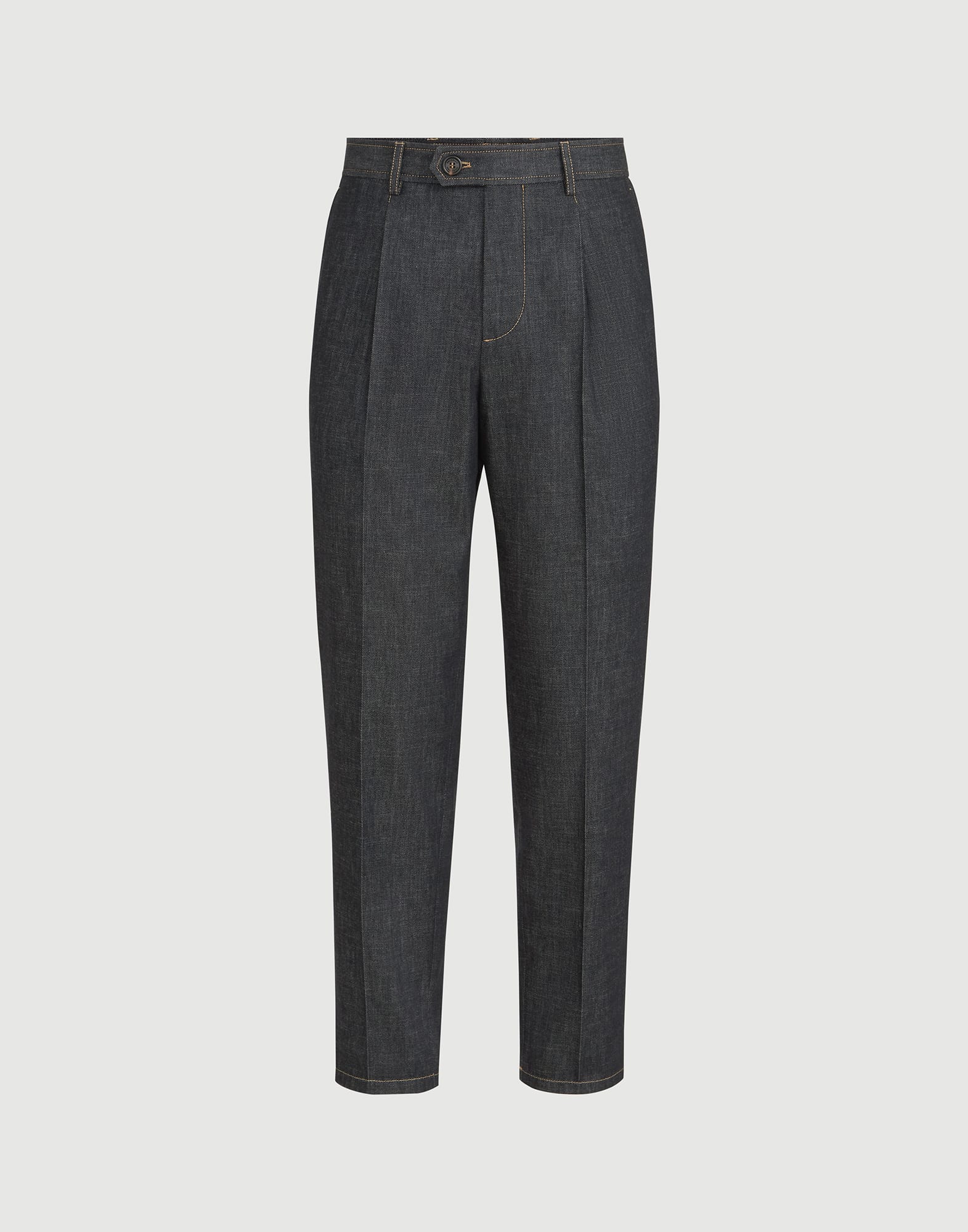 796-no-fade-lightweight-denim-trousers-with-pleat-6.jpg No-fade lightweight denim trousers with pleat
