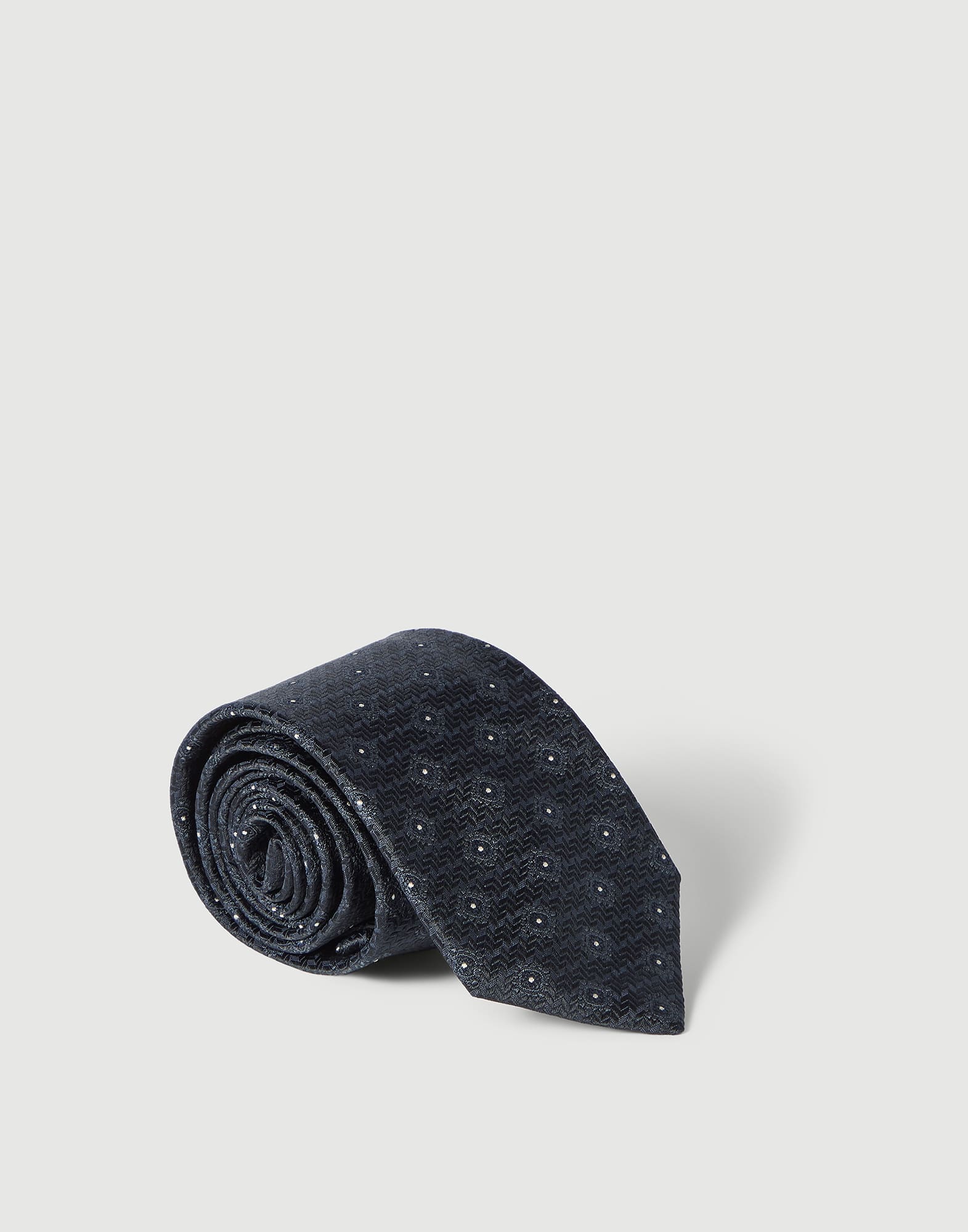 Corbata de seda con motivo geométrico