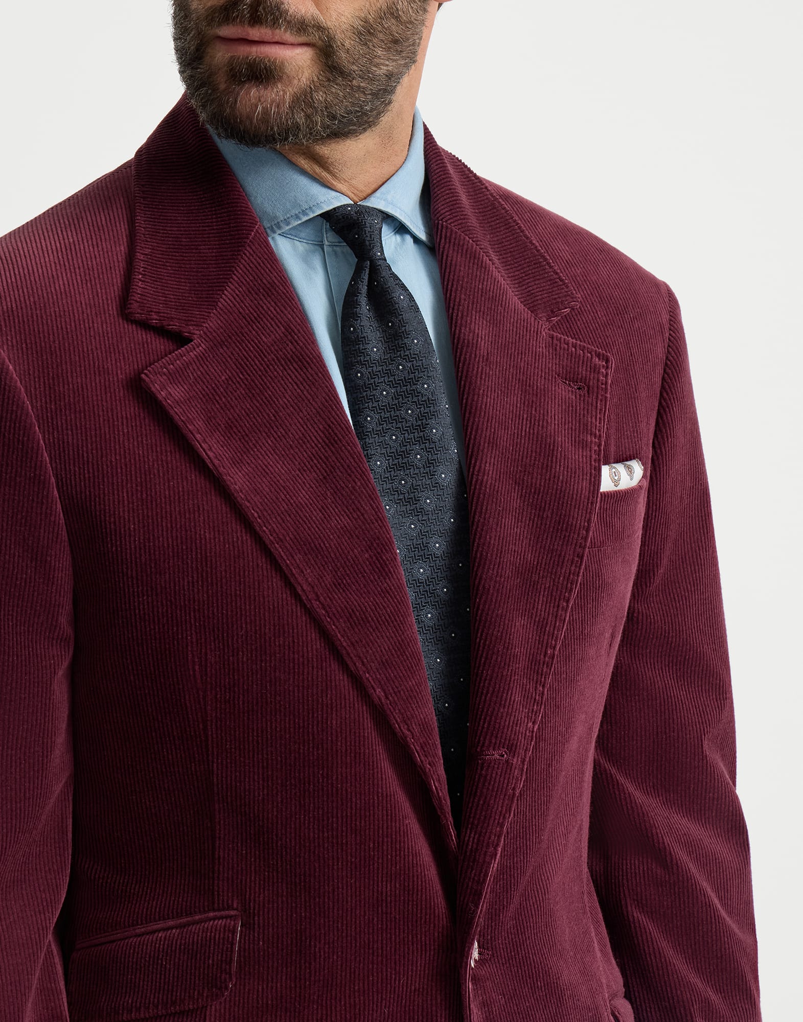 Corbata de seda con motivo geométrico