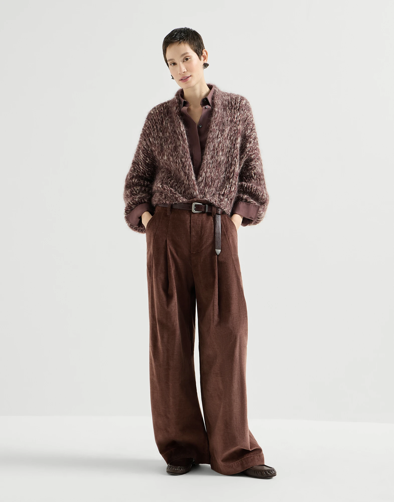 Cárdigan de mohair malfilé
