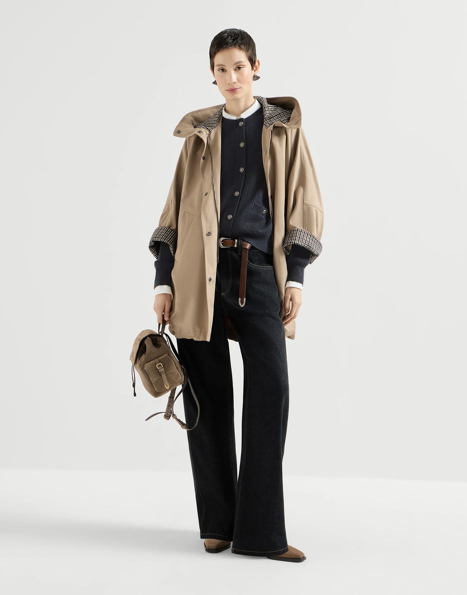 Sparkling cashmere English rib cardigan