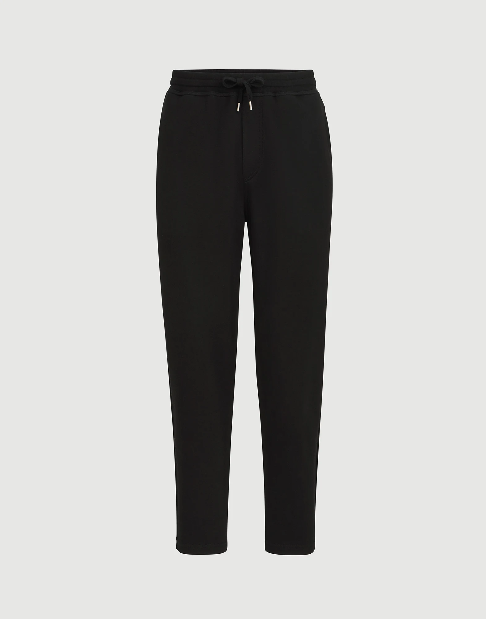 Cotton, cashmere and silk French terry double cloth trousers